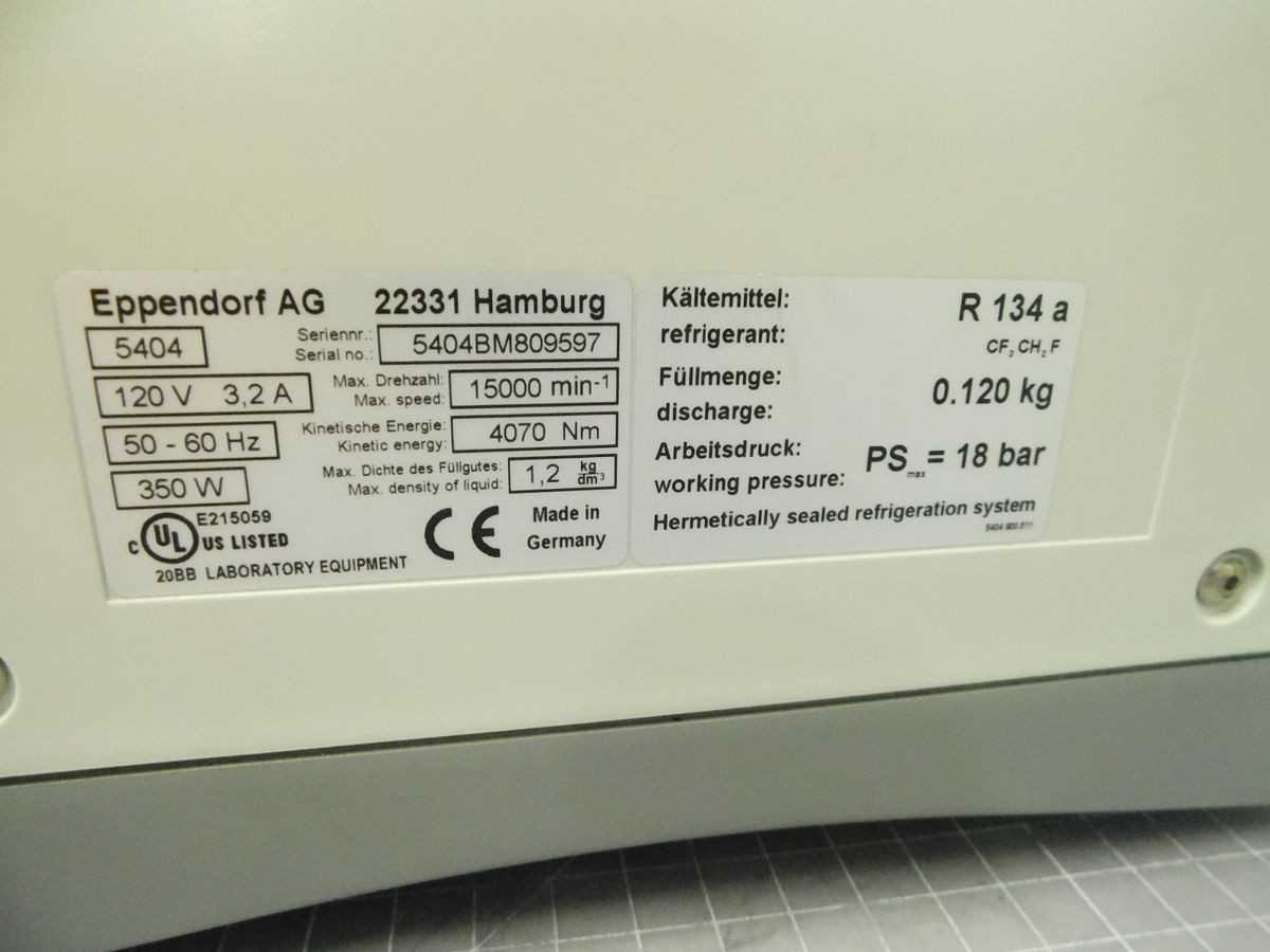 EPPENDORF 5424R CENTRIFUGE, 15000 RPM, 24 SAMPLES, 21130XG RCF, -10-25C - LAB & SCIENTIFIC
