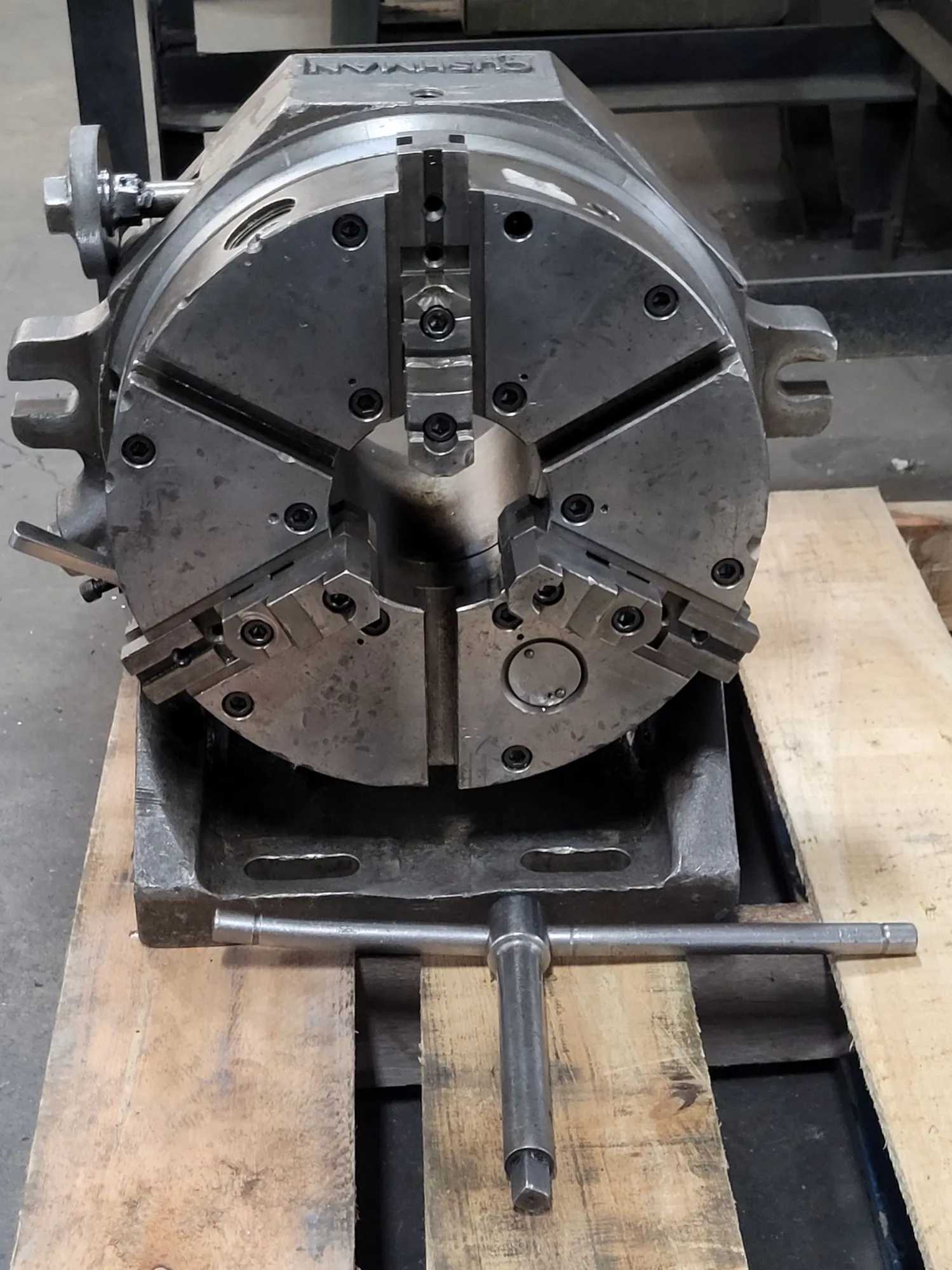 CUSHMAN SUPER SPACER W/ 12IN CUSHMAN – 3 JAW CHUCK - MACHINING TOOLING & PARTS