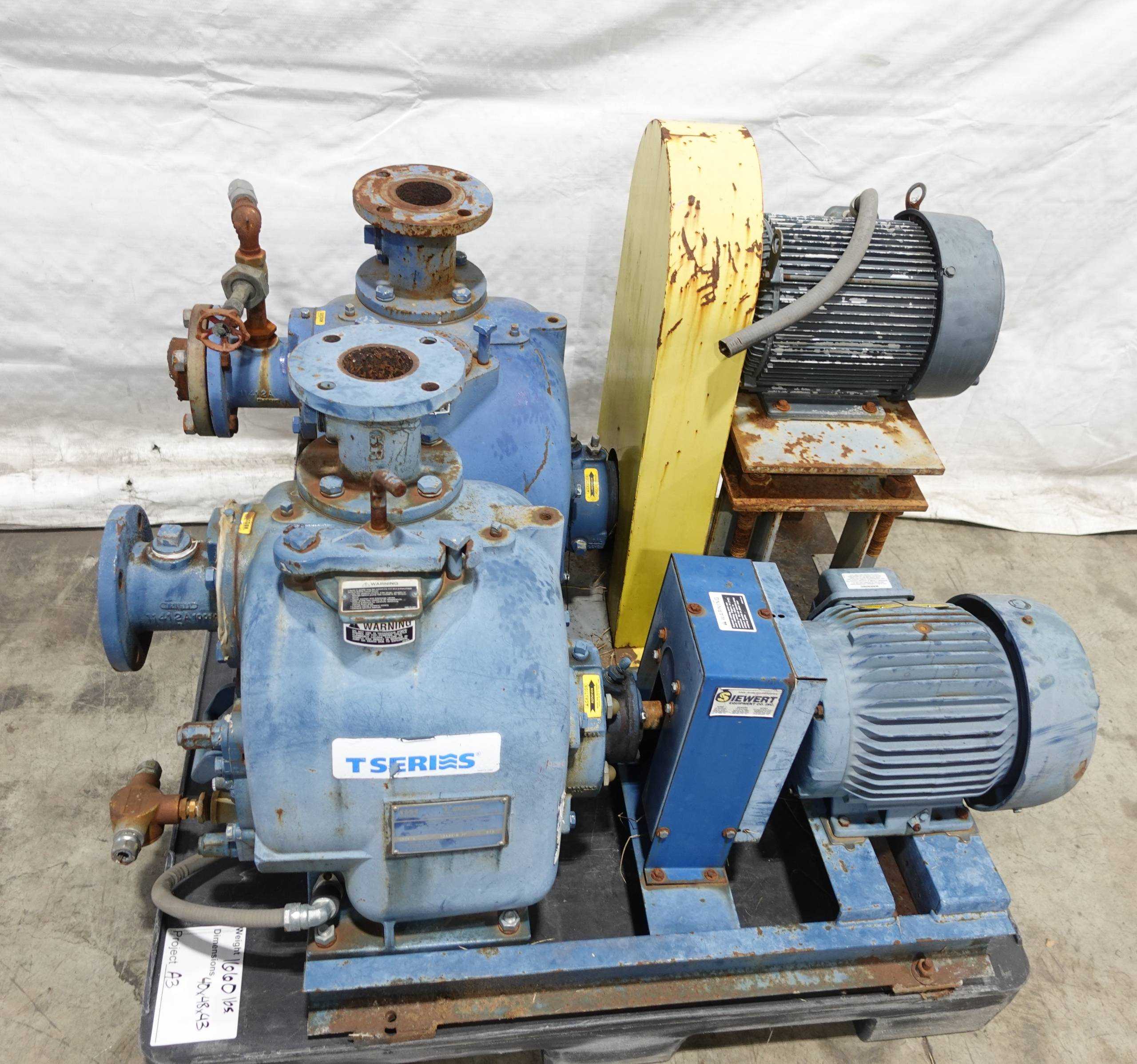 LOT OF 2 GORMAN-RUPP SELF PRIMING CENTRIFUGAL PUMPS, T3A60-B, T3A3S-B - CENTRIFUGAL PUMP
