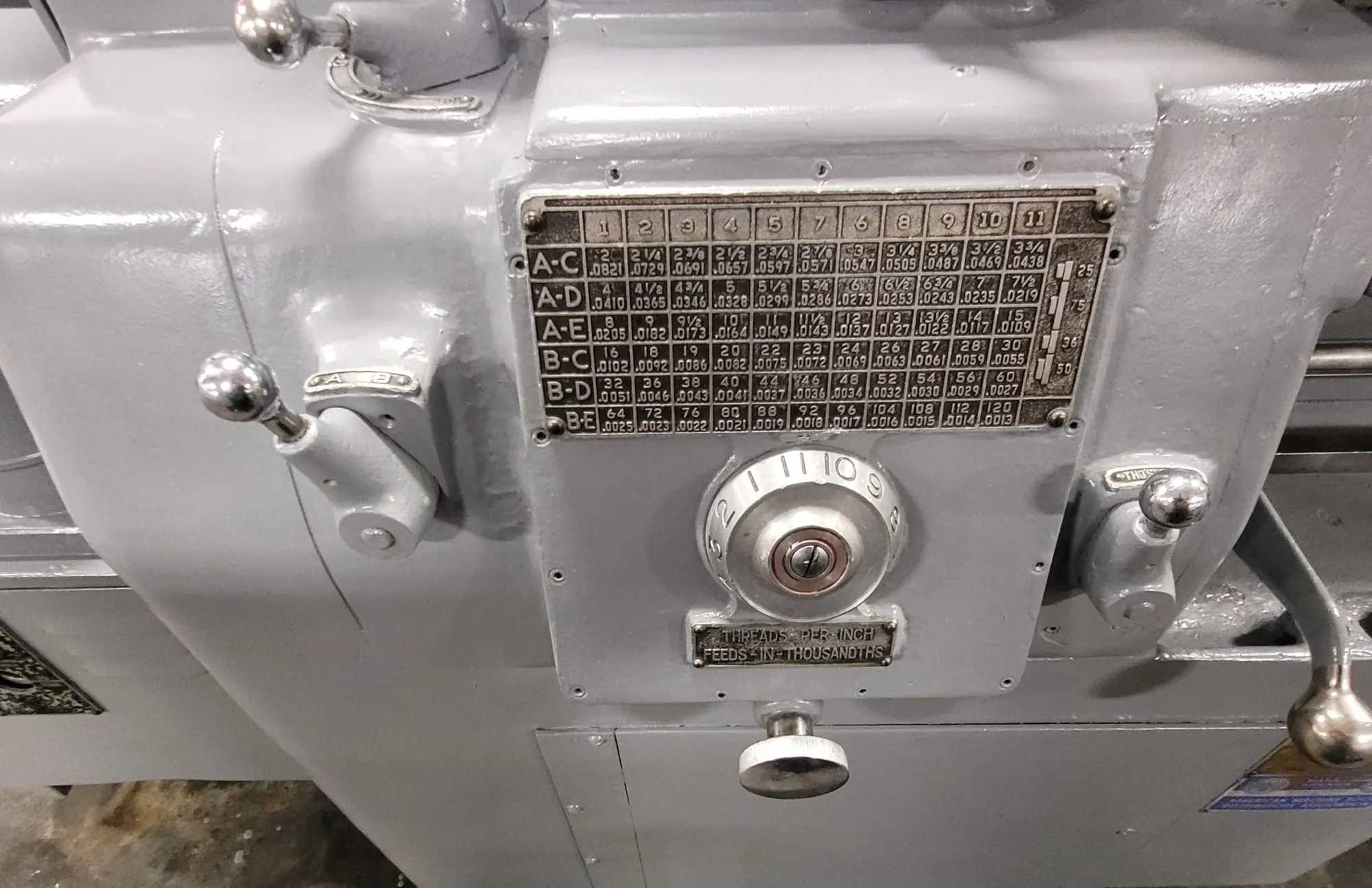 MONARCH 612 ENGINE LATHE, 17" SWING, 54" CC, 10 HP, 14-1750 RPM, 2" BORE - MANUAL LATHES