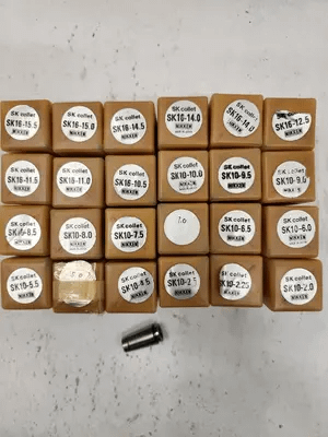 NIKKEN SK10 & SK16 METRIC COLLET SET - QTY 24 (SIZES 2.0-15.5) - MACHINE TOOLING
