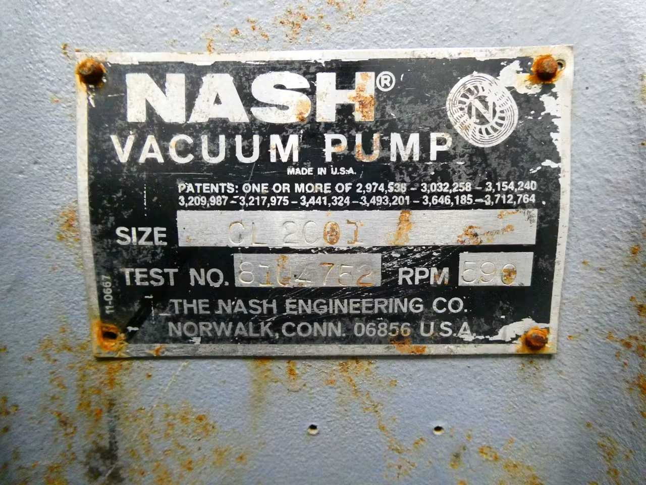SKU 1761414 - NASH CL2001 LIQUID RING IRON 5IN 6IN VACUUM PUMP - VACUUM PUMP