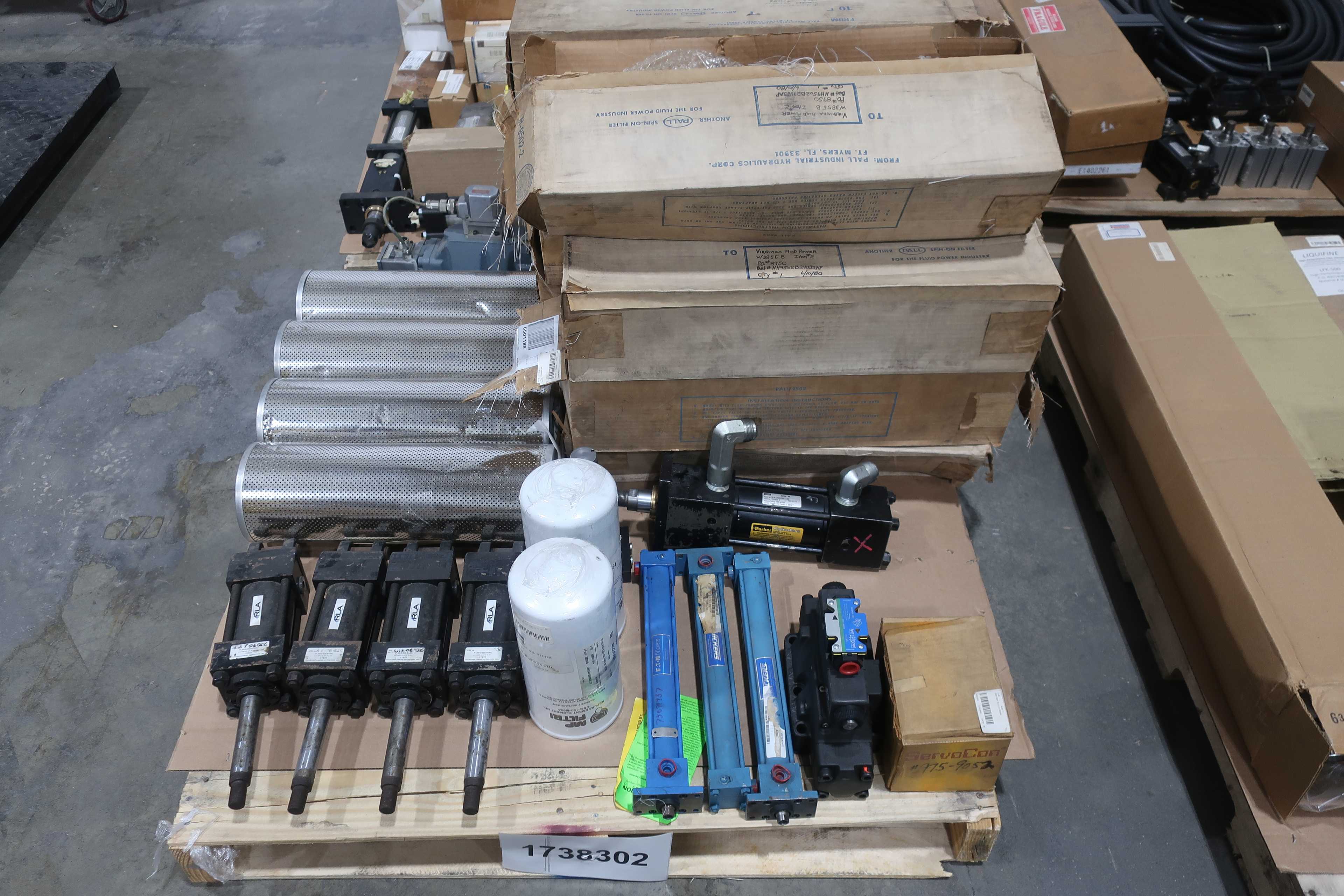SKU 1738302 - 4 PALLETS OF ASSORTED HYDRAULICS - HYDRAULIC PARTS