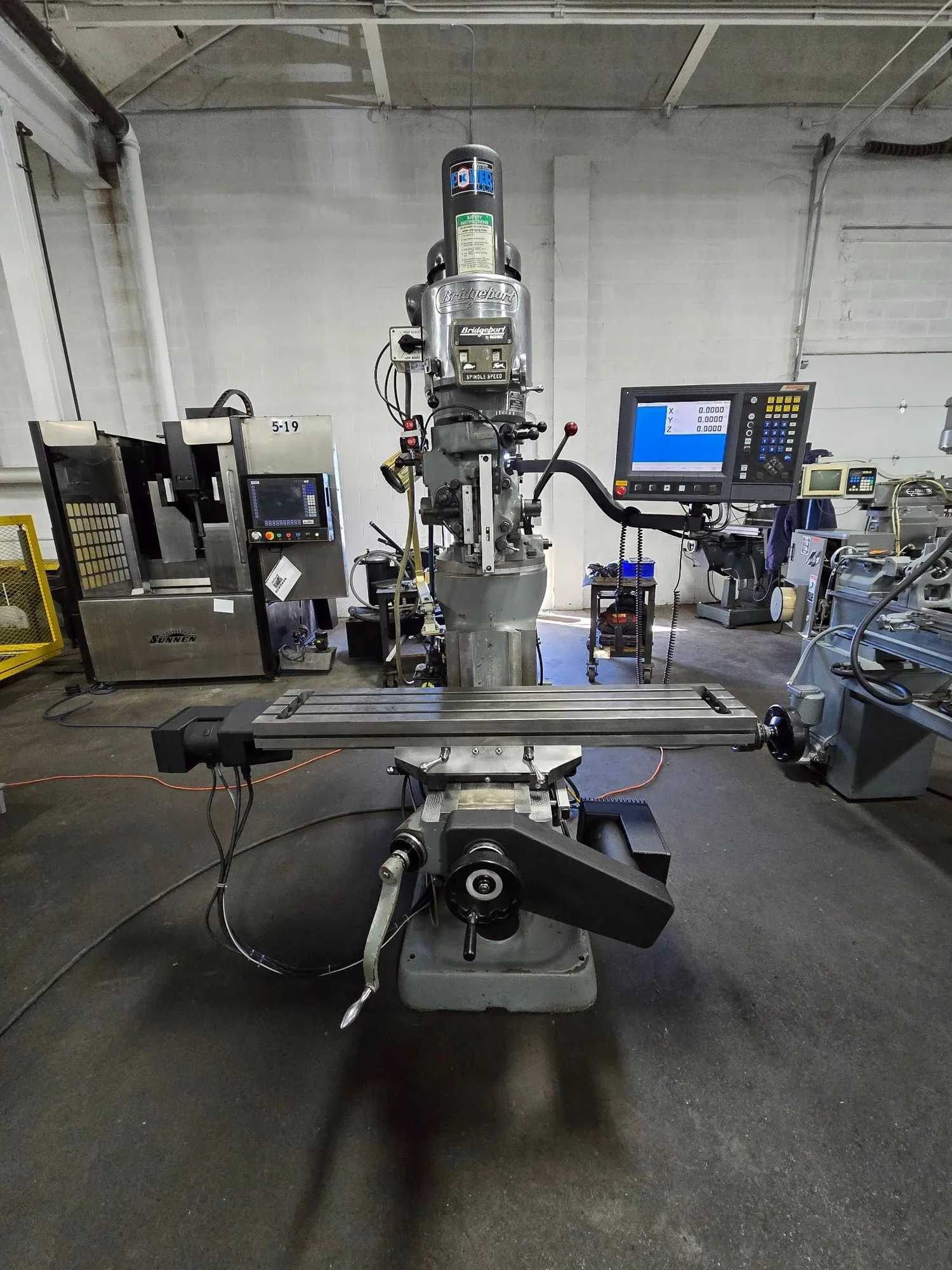 2005 BRIDGEPORT HARDINGE SERIES 1 2J CNC VERTICAL MILL 9X48 TABLE R8 60-4200 RPM 2HP - VERTICAL MILLING MACHINES