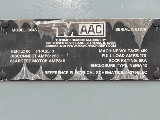 2019 MAAC C64S THERMOFORMING MACHINE - undefined