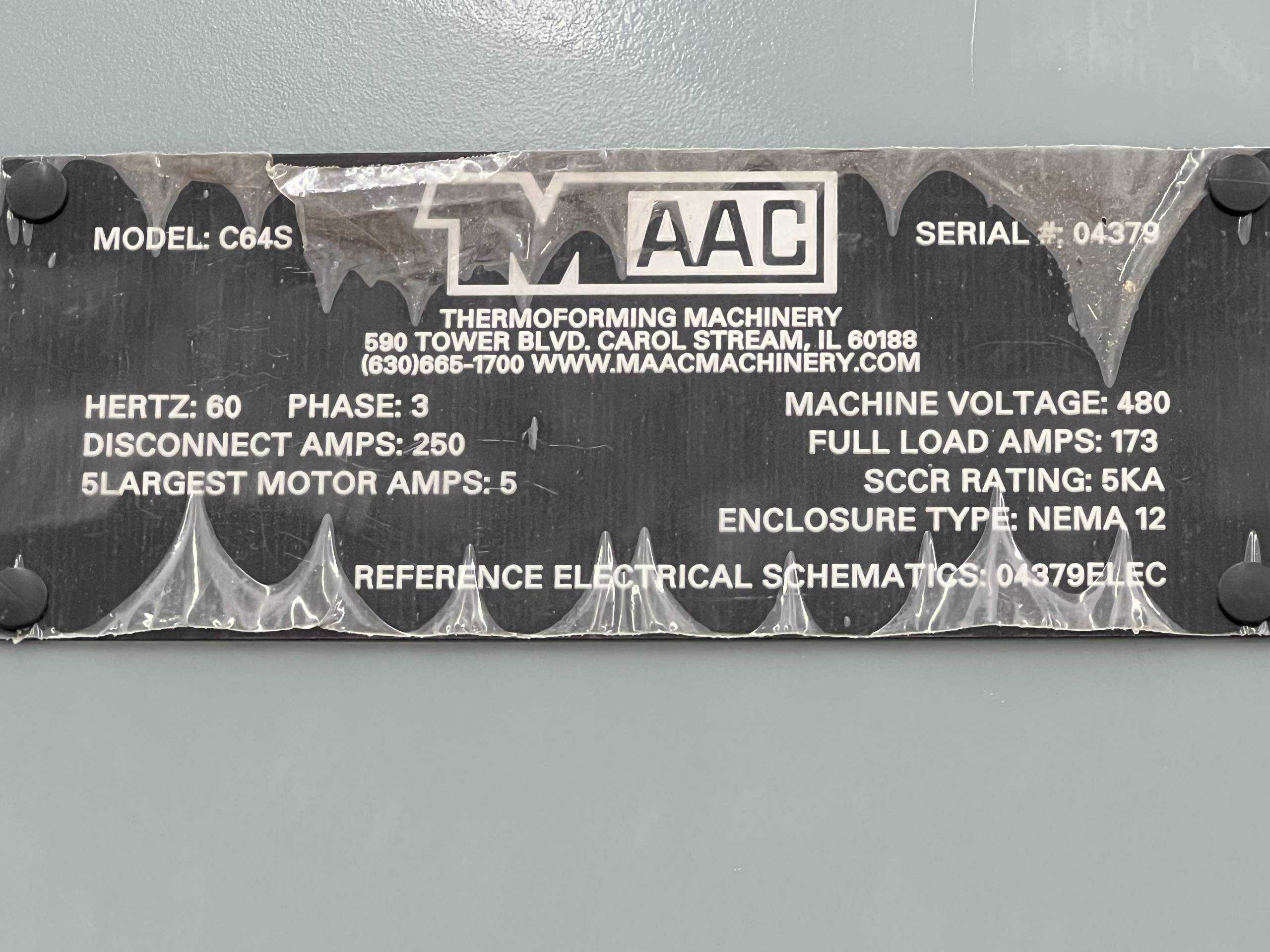 2019 MAAC C64S THERMOFORMING MACHINE - PROCESS EQUIPMENT