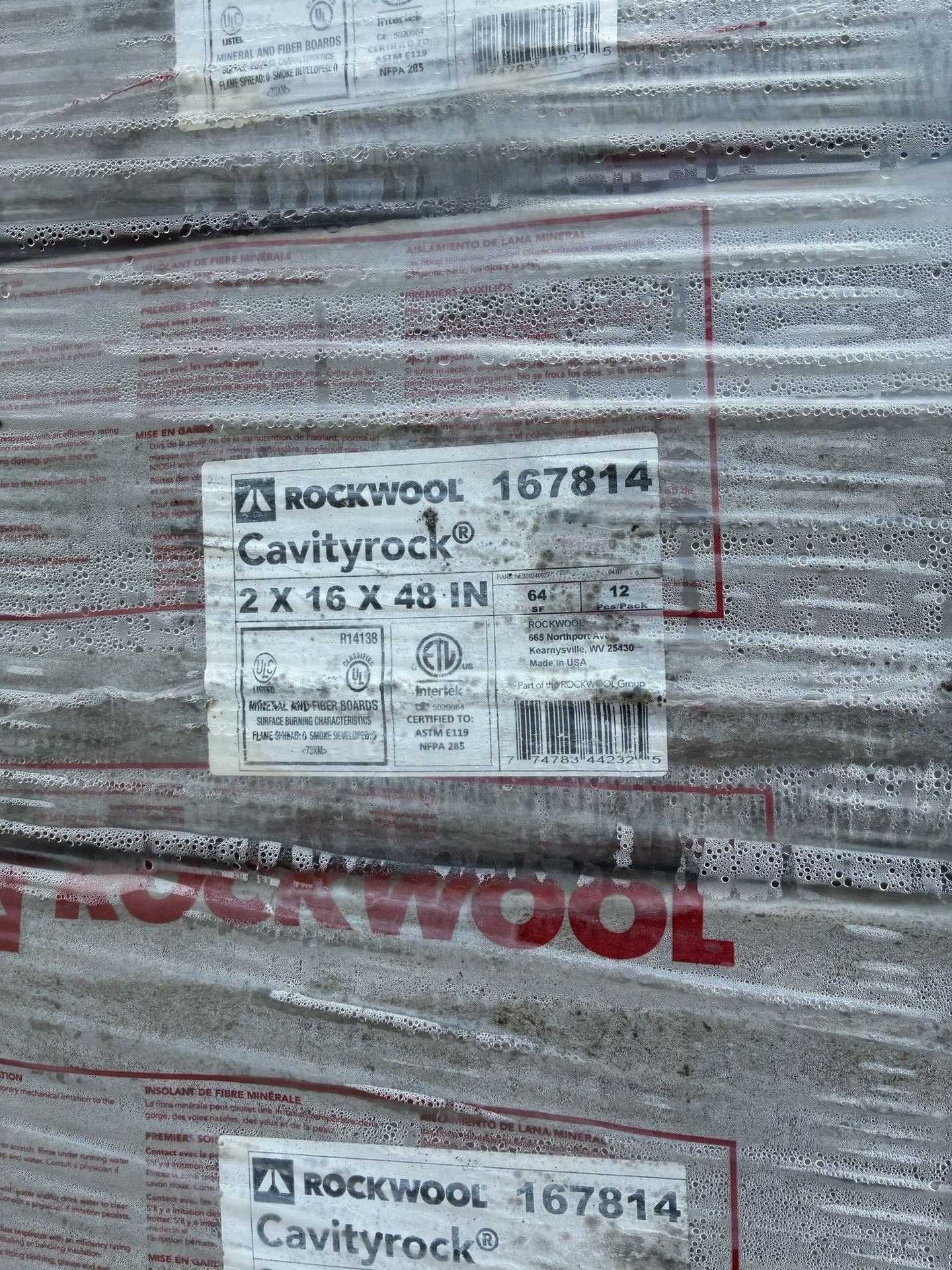 BULK QTY OF ROCKWOOL CAVITYROCK MINERAL WOOL INSULATION - MISCELLANEOUS