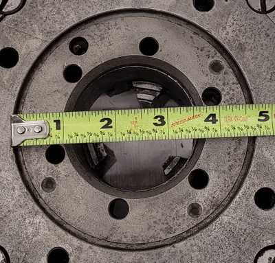 CUSHMAN 8" 3-JAW LATHE CHUCK WITH 2-1/2" CENTER HOLE - MACHINE TOOLING
