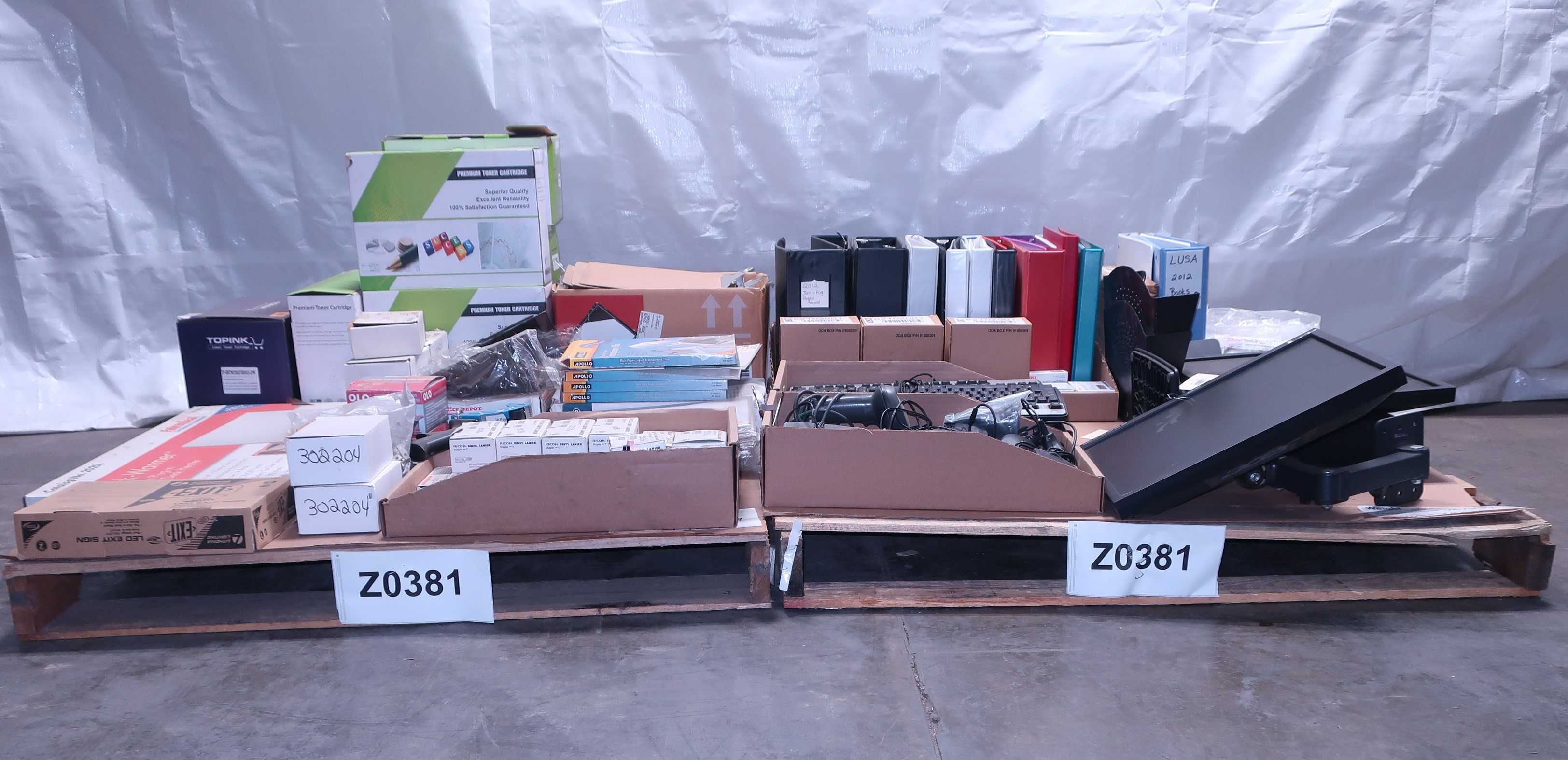 2 PALLETS OF ASSORTED OFFICE SUPPLIES - MISCELLANEOUS