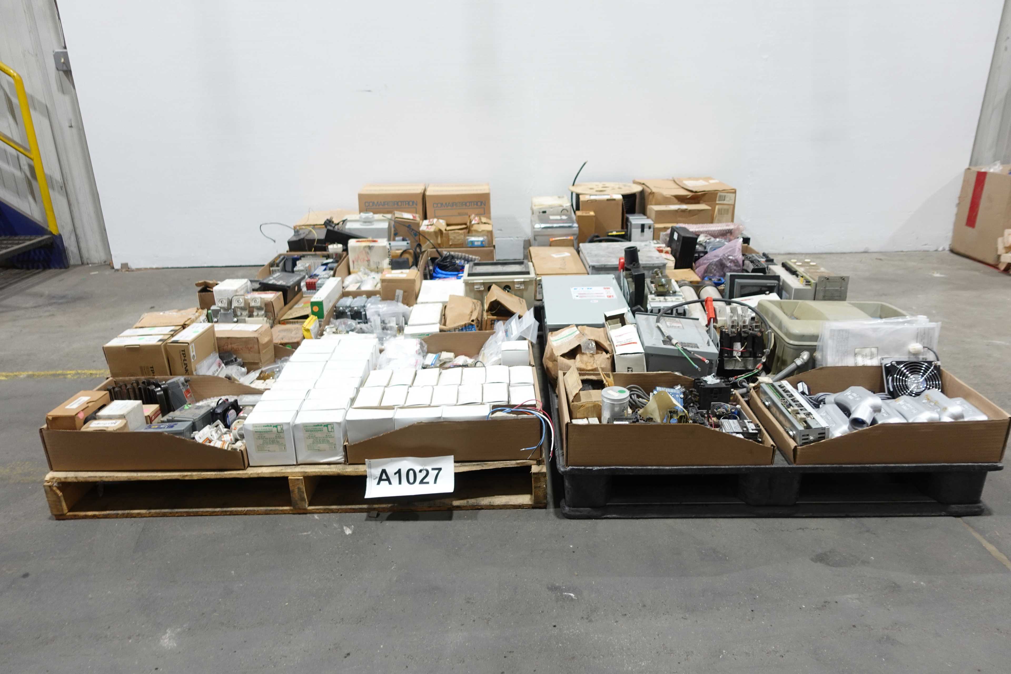4 PALLETS OF ASSORTED ELECTRICAL CONTROLS - ELECTRICAL COMPONENTS