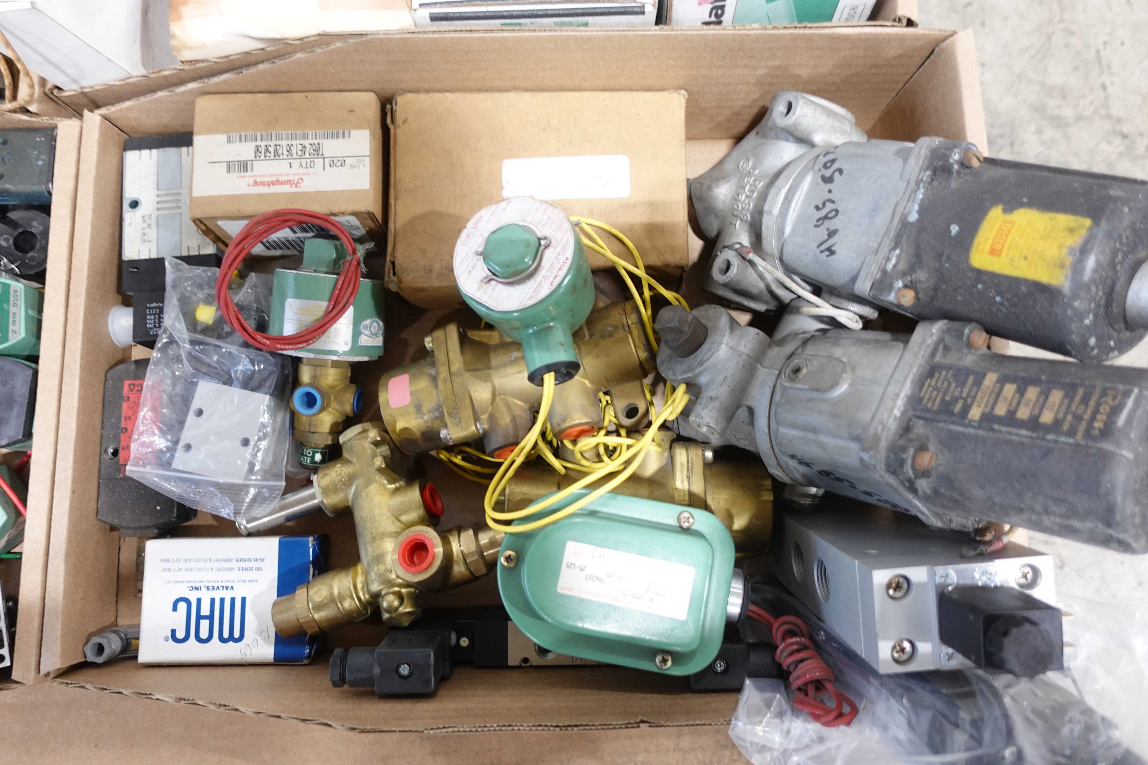 SKU 1727030 - PALLET OF ASSORTED SOLENOID VALVES, PARKER, ASCO, VERSA, AIRTEC, NORGREN - SOLENOID VALVE