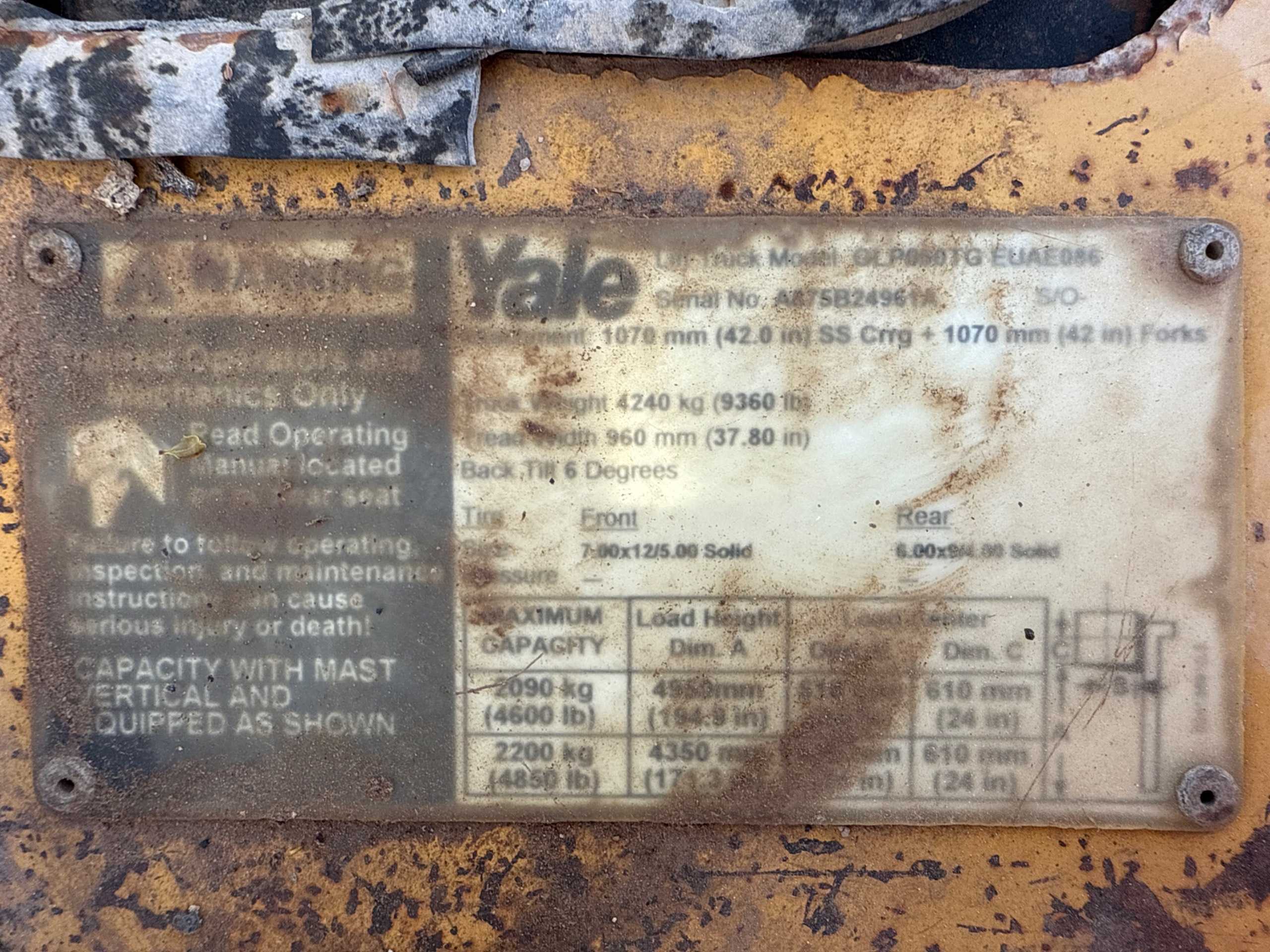 YALE GLP050TG SIT-DOWN FORKLIFT - SIT-DOWN FORKLIFTS