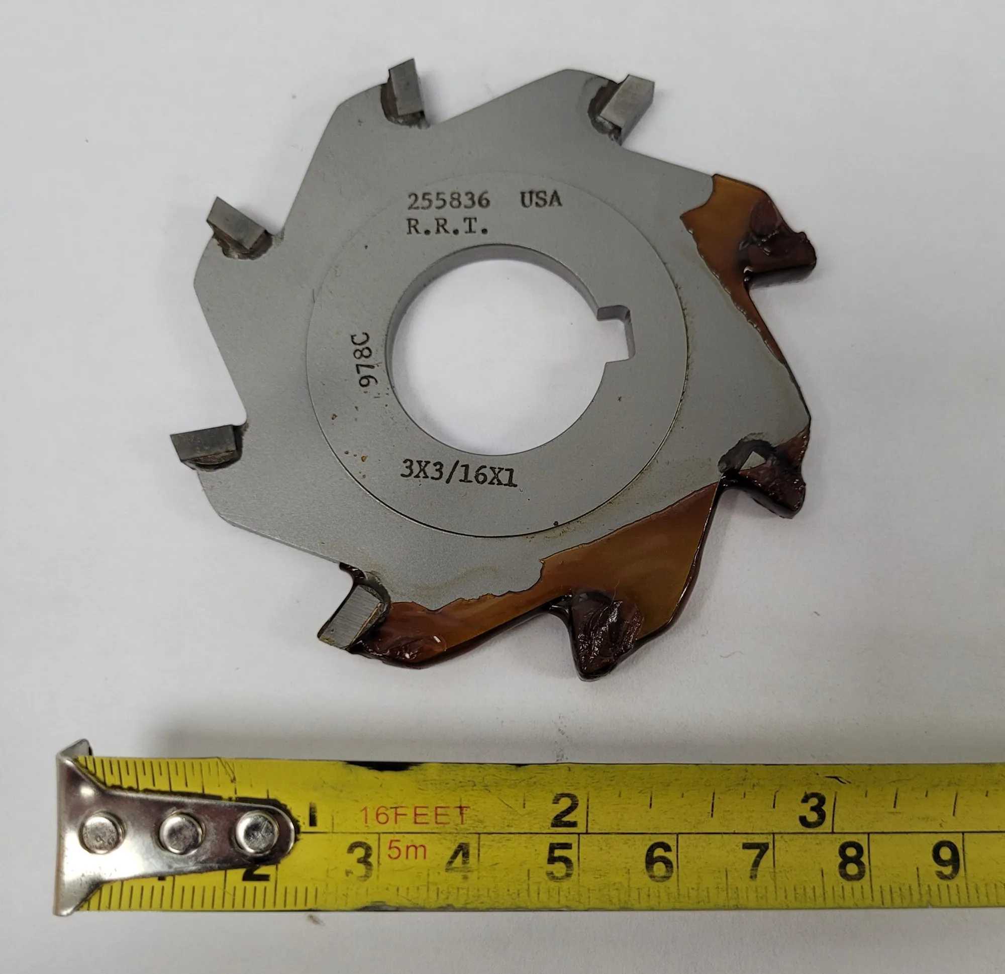 ROCK RIVER TOOL 255836 CARBIDE TIPPED SAW BLADE 3X3/16X1 O.D. 3" 8 TEETH 1" HOLE - MACHINE TOOLING