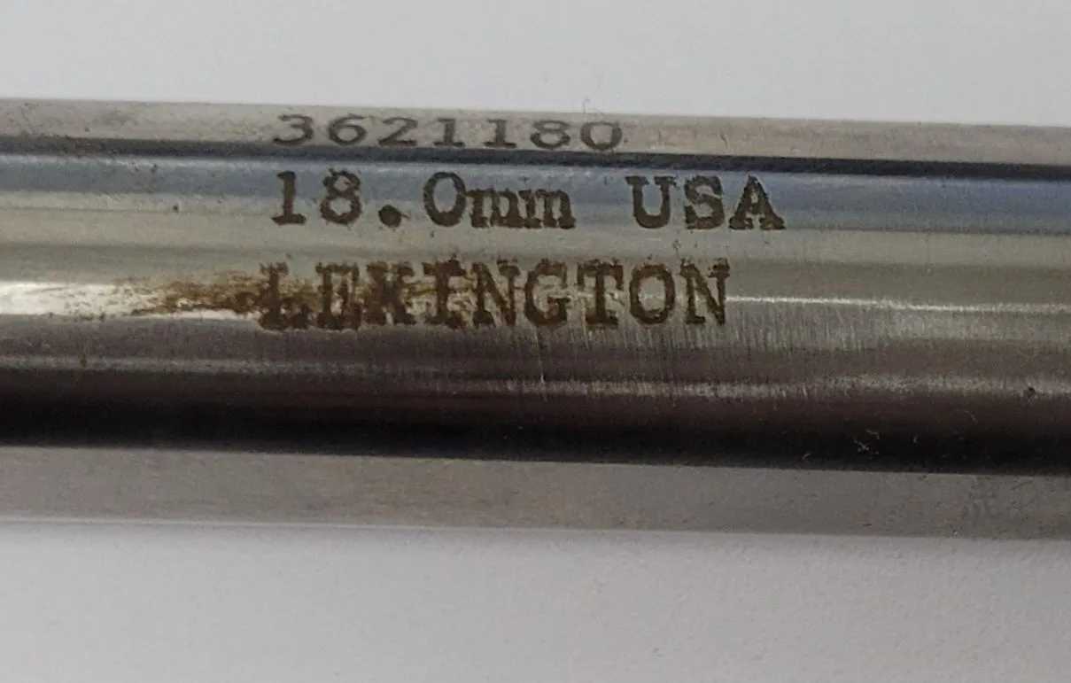LEXINGTON 3621180 REAMER 18.0MM, 8-1/4” OAL, 23/32" SHANK DIAMETER - MACHINE TOOLING