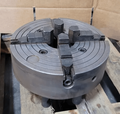 BUCK 10" - 4 JAW CHUCK W/ D1-8 MOUNT, 6 PINS, 10" OD, 3" THROUGH HOLE - MACHINE TOOLING
