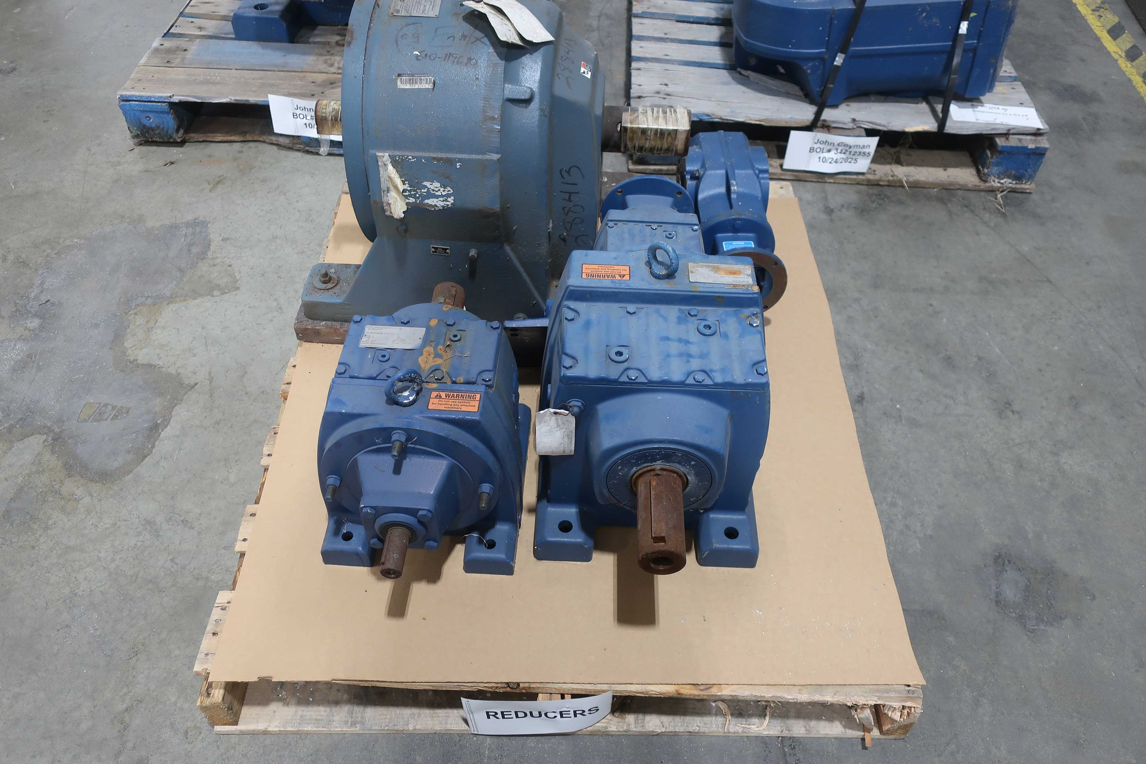 3 PALLETS OF ASSORTED GEAR REDUCERS - GEAR REDUCERS