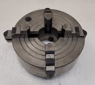 BISON 10" 4-JAW CHUCK WITH D1-6 BACKPLATE - MACHINE TOOLING