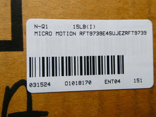 SKU 1018170 - MICRO MOTION RFT9739E4SUJEZ ELITE REMOTE FLOW TRANSMITTER 85-250V-AC - FLOW TRANSMITTER