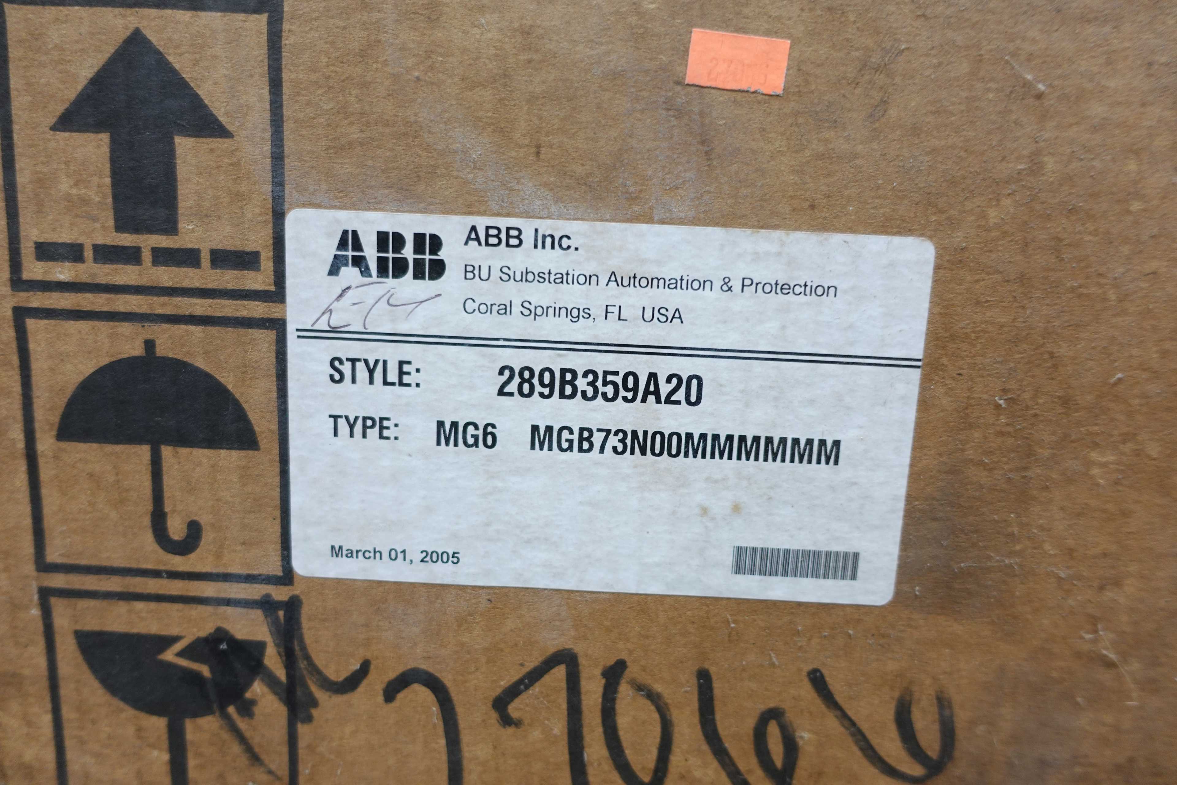 PALLET OF ABB RELAYS, 289B359A20, 289B361A15 - CONTROL RELAY