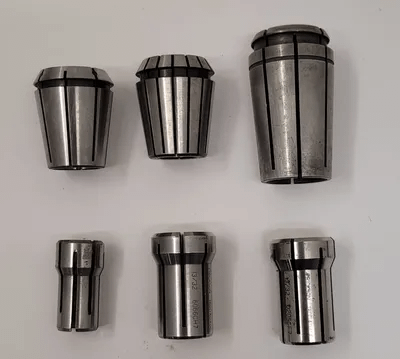UNBRANDED 6 PIECE COLLET SET - SIZES INCLUDE 13/32, 3/4IN, 9/16, AND ERICKSON 13/32 - MACHINE TOOLING
