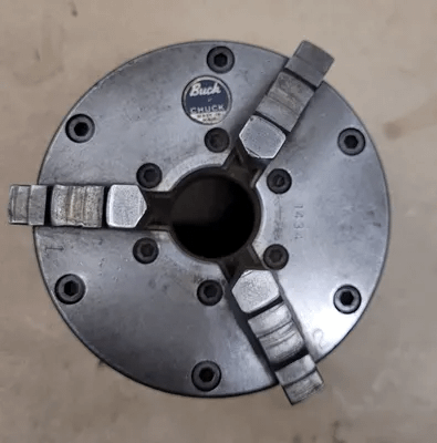 BUCK 1434 - 4IN 3 JAW CHUCK (DIAMETER: 4", JAWS: 3, CENTER HOLE: 1") - MACHINE TOOLING