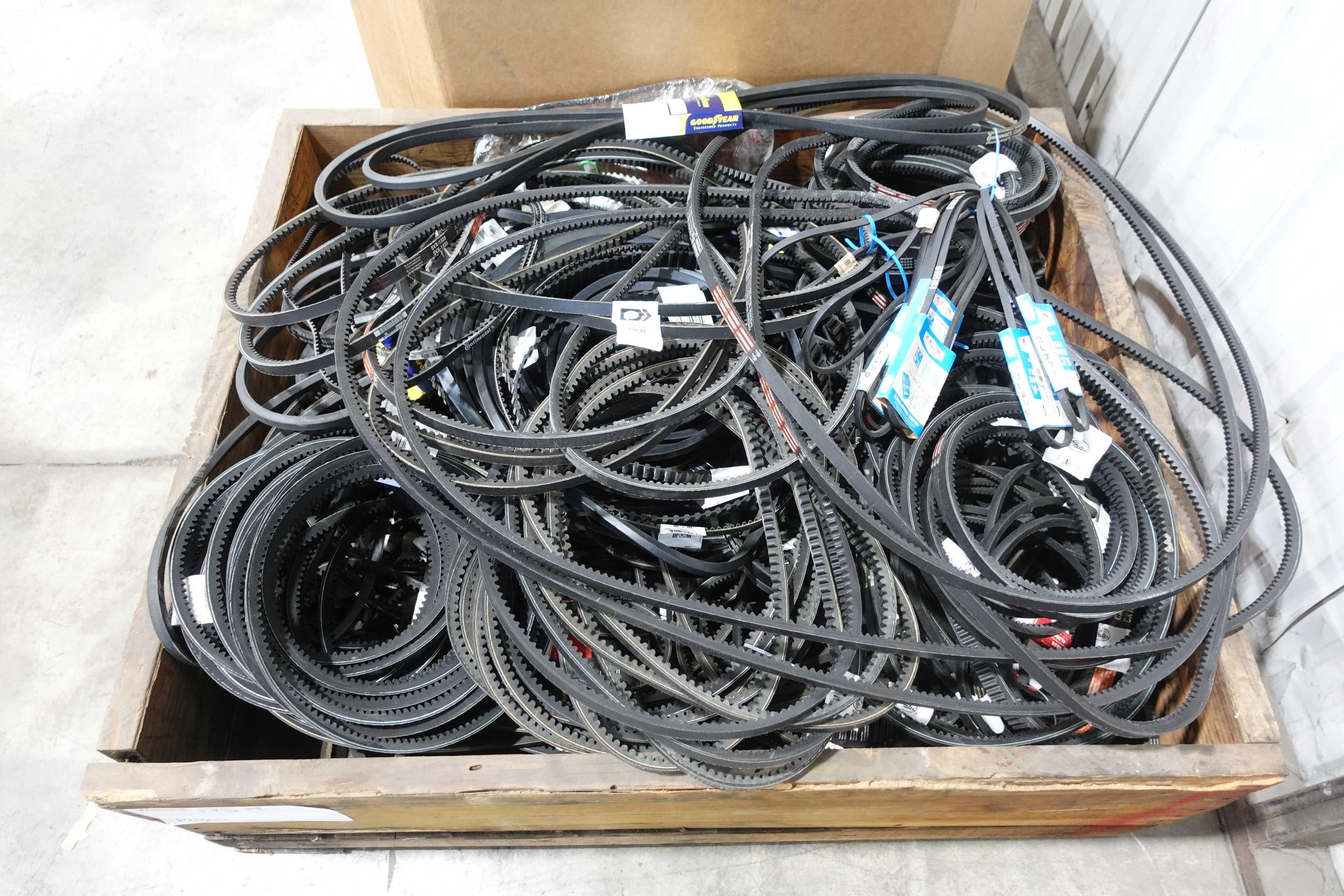 SKU 1758959 - 2 CRATES OF ASSORTED V-BELTS AND TIMING BELTS - BELTS