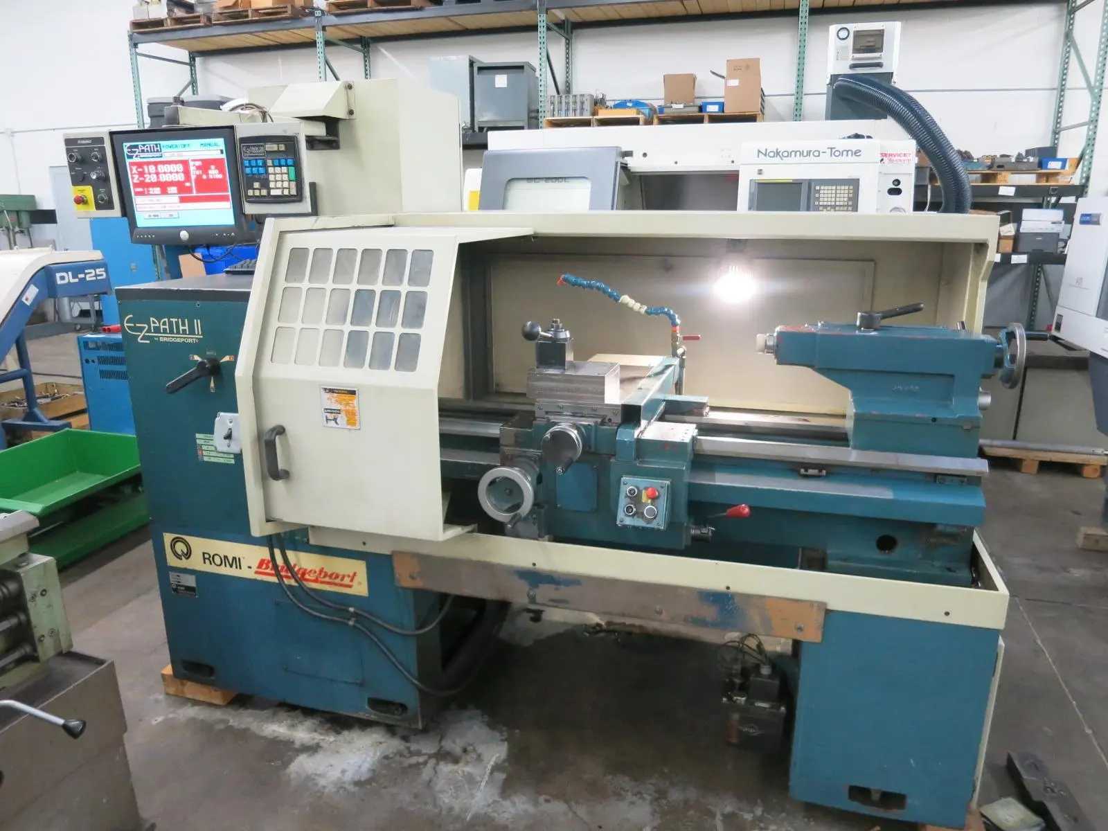 BRIDGEPORT EZ PATH II CNC LATHE 20" SWING 40" CENTERS 10 HP 3500 RPM - 220V 3 PHASE - CNC LATHES