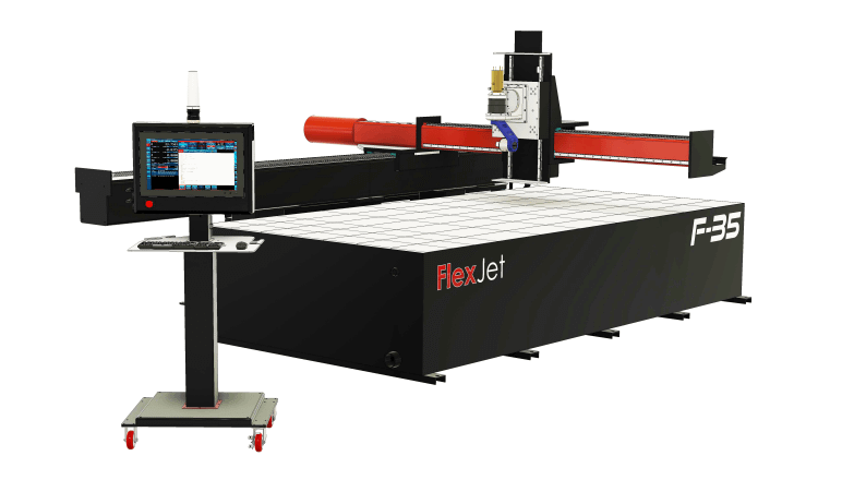 2022 FLEX MACHINE TOOLS F-35 5 AXIS WATERJET CUTTING MACHINE - CNC WATERJET CUTTING TABLES