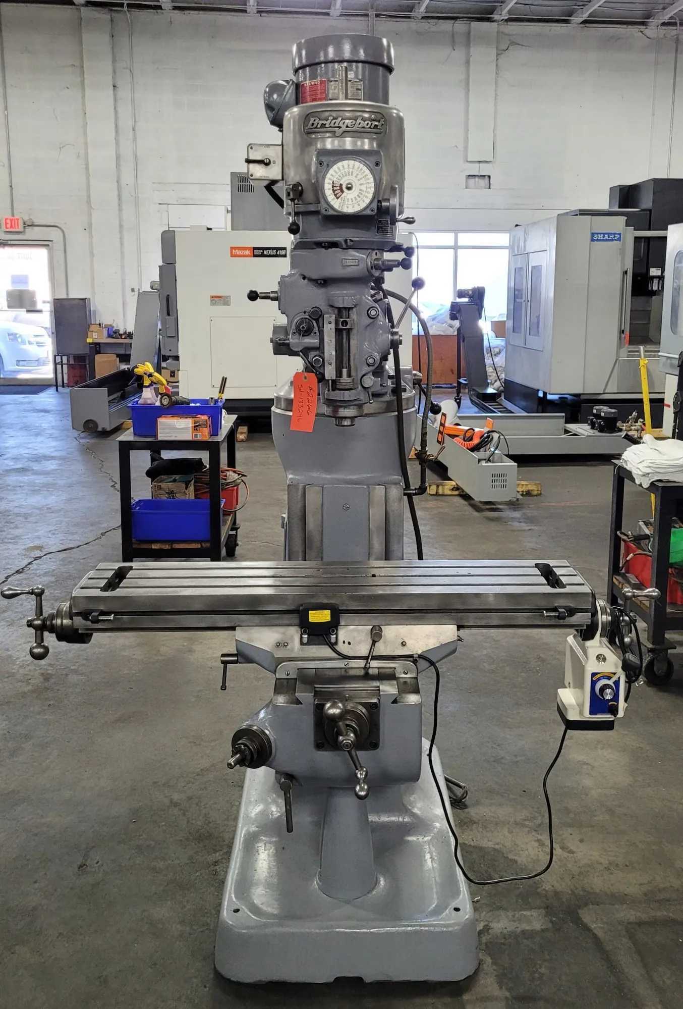 BRIDGEPORT SERIES 1 KNEE MILL, 2J HEAD, 9" X 42" TABLE, 2 HP, R-8 TAPER, X-AXIS POWER FEED - VERTICAL MILLING MACHINES