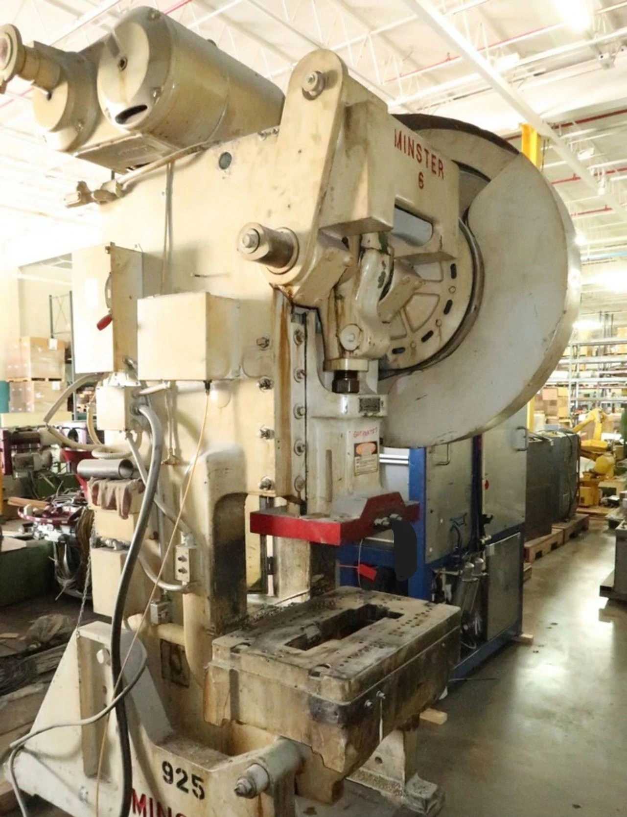 60 TON MINSTER O.B.I. PRESS, 4" STROKE, 13" SHUT HEIGHT, 90-180 SPM, 7.5 HP MOTOR - MECHANICAL PRESSES