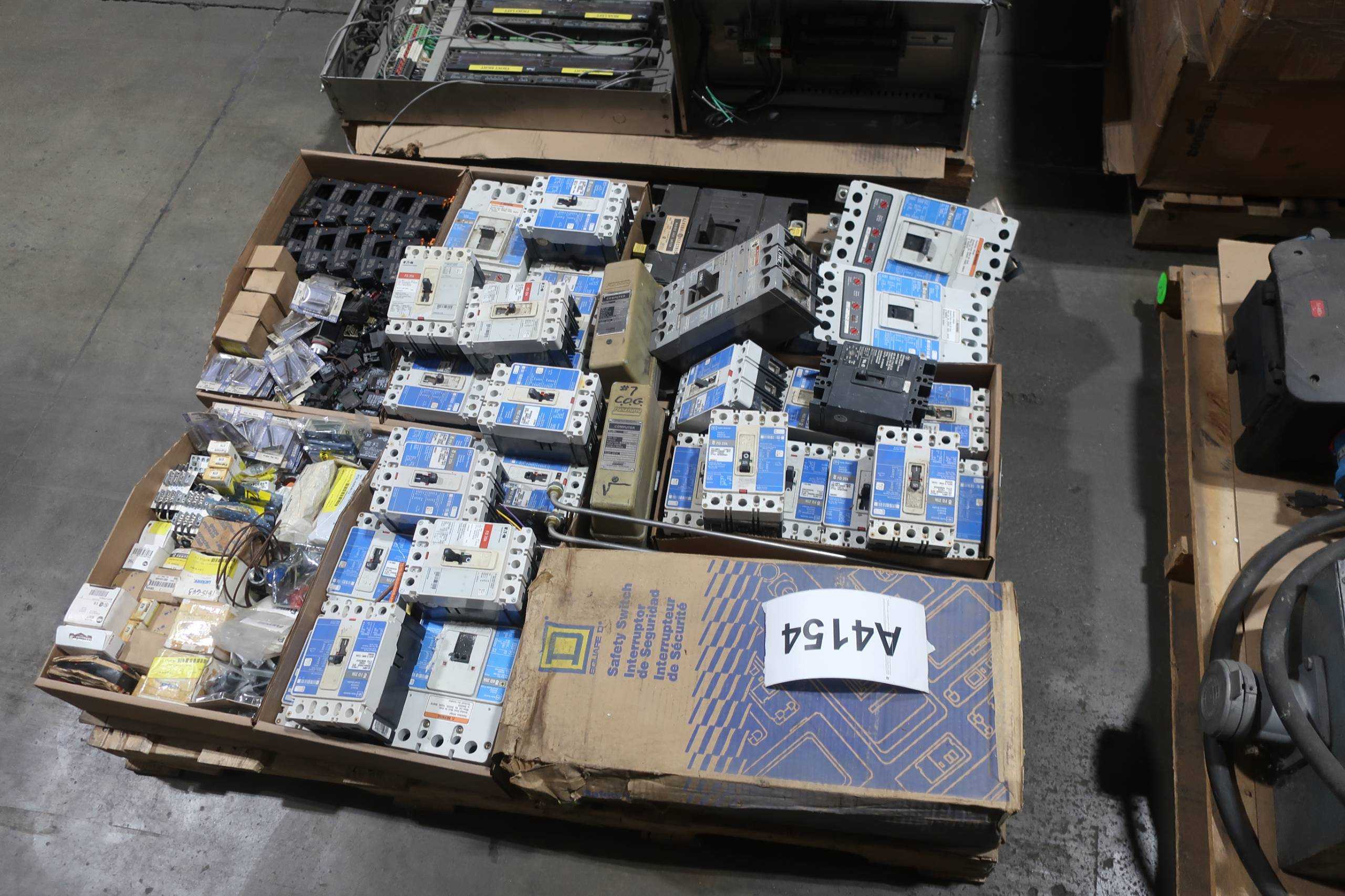 4 PALLETS OF ASSORTED ELETRICAL - ELECTRICAL COMPONENTS