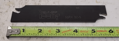 ISCAR SGFH 32-5 SELF-GRIP PARTING & GROOVING BLADE, 1.26" SHANK, MAX CUT WIDTH 0.217" - MACHINE TOOLING