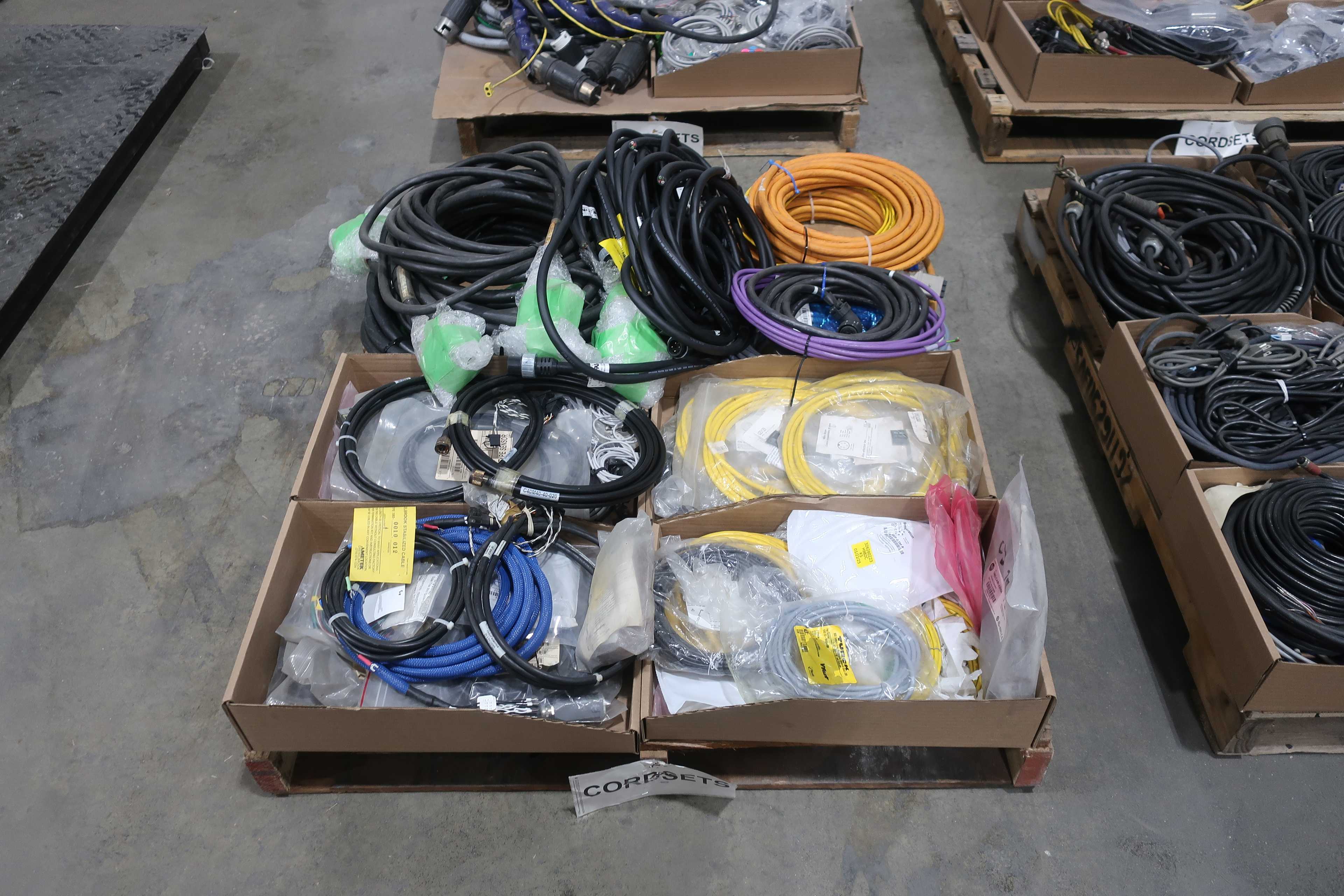 SKU 1742242 - 4 PALLETS OF ASSORTED CORDSETS - CORDSET CABLES