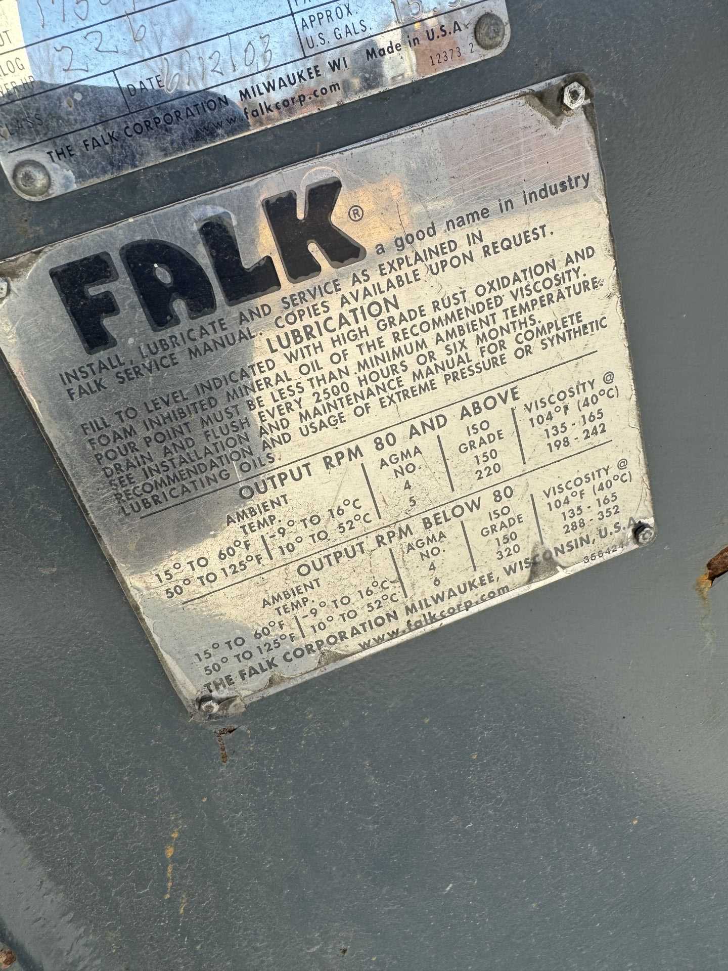 FALK RK2100F 2A GEAR REDUCER - GEAR REDUCER