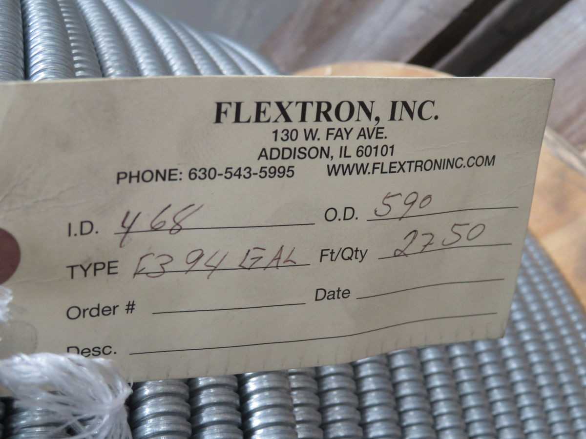 FLEXTRON F394GAL CONDUIT, GALV. STEEL, 0.468 IN ID, 0.590 IN OD - CONDUIT