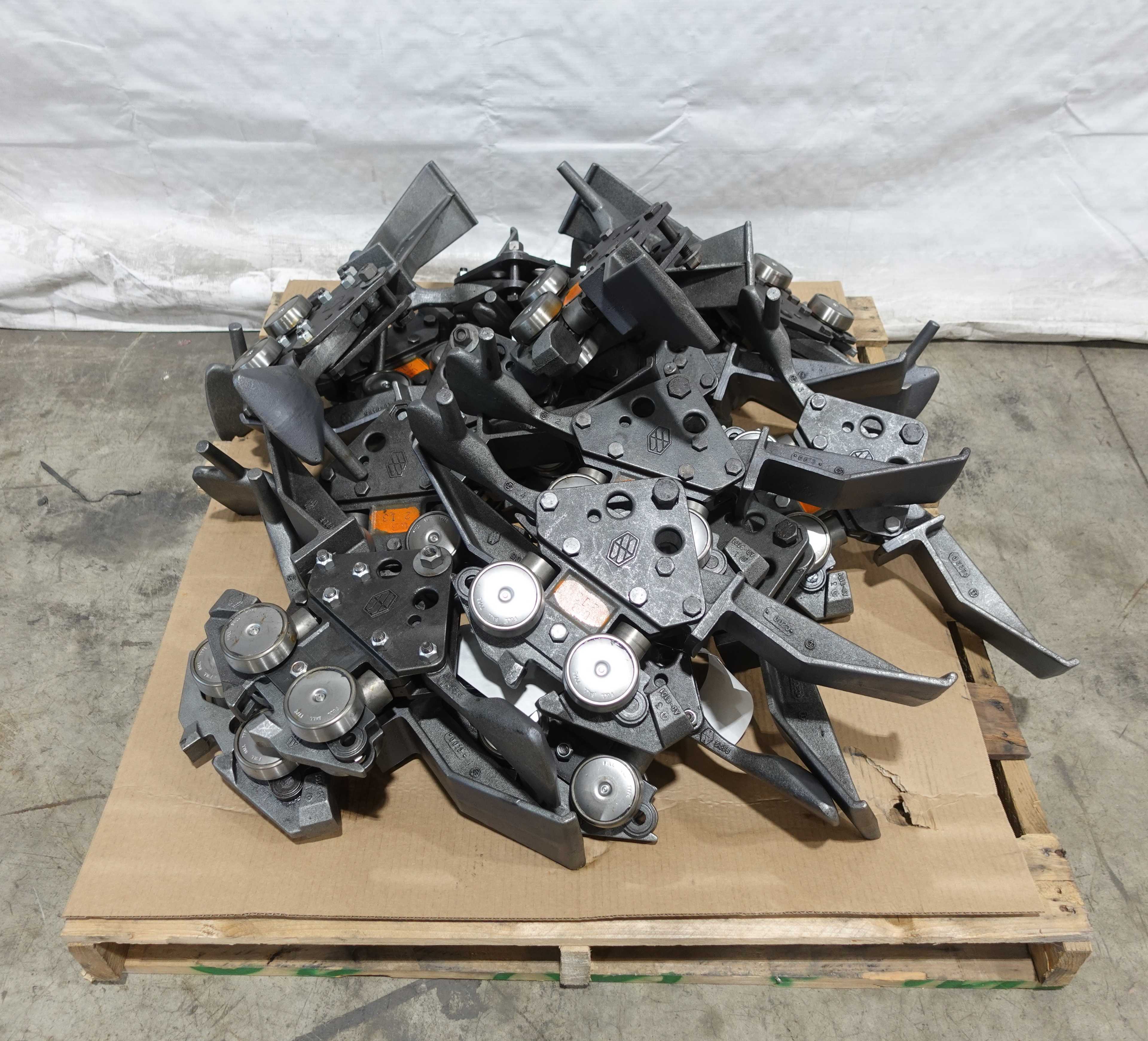 SKU 1724822 - PALLET OF TROLLEY HANGERS - LIFTING EQUIPMENT