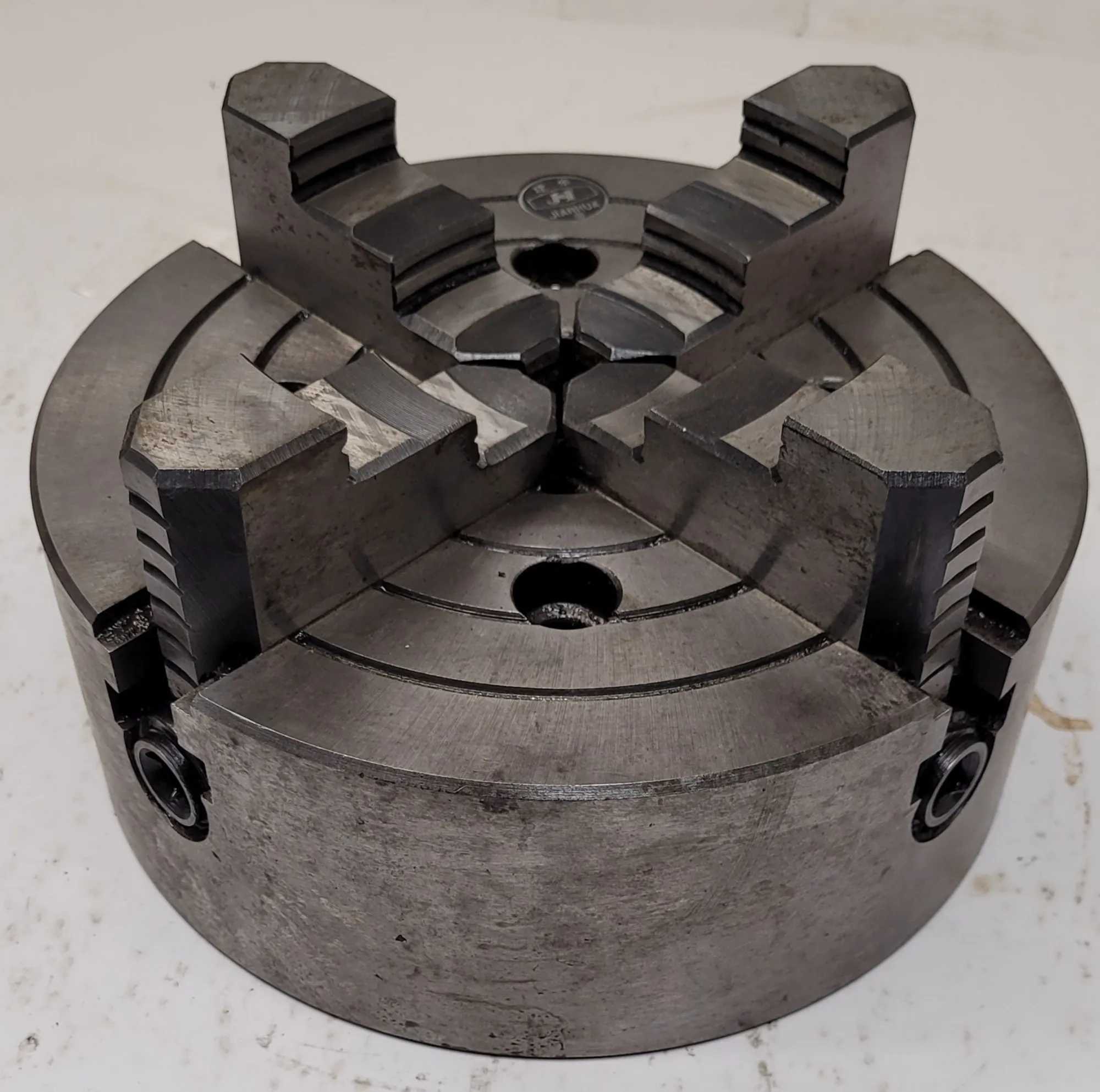 JIANHUA LATHE CHUCK, 8 INCH DIAMETER, 4 JAW, 2 INCH THROUGH HOLE - MACHINE TOOLING