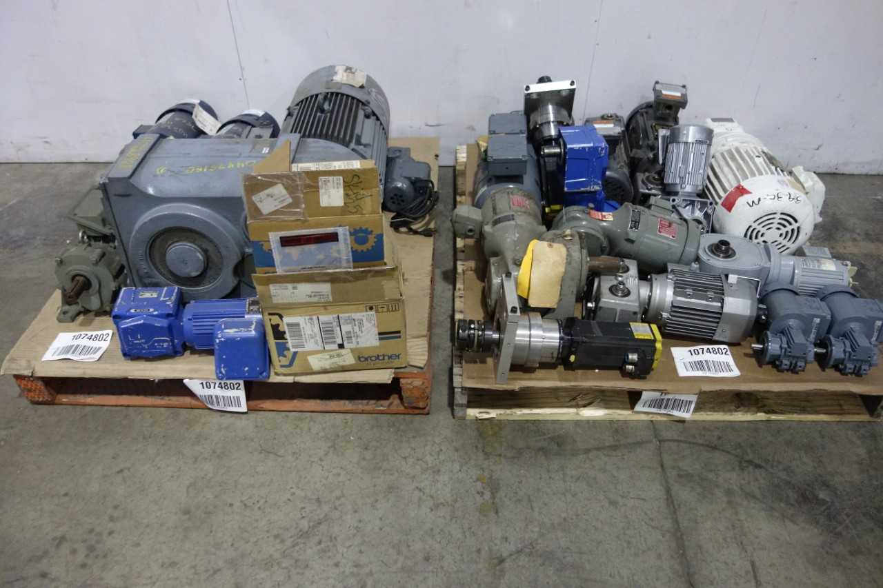 SKU 1074802- 2 PALLETS OF ASSORTED GEARMOTORS - GEARMOTOR