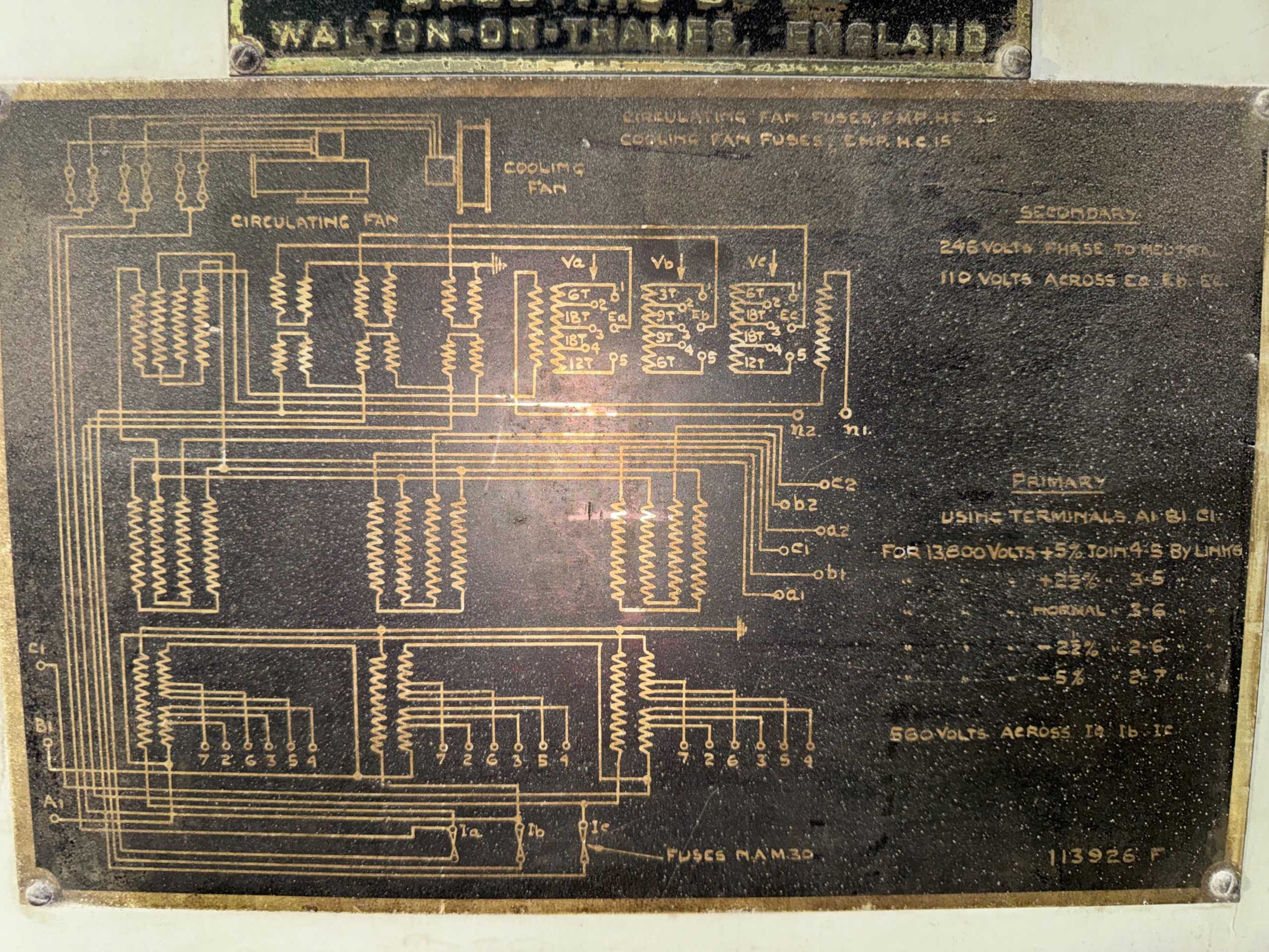 1960 Hackbridge and Hewittic Oil-Filled Transformer, 500kW, 13800V/246V, 60Hz, 11210 lbs - OIL FILLED TRANSFORMERS