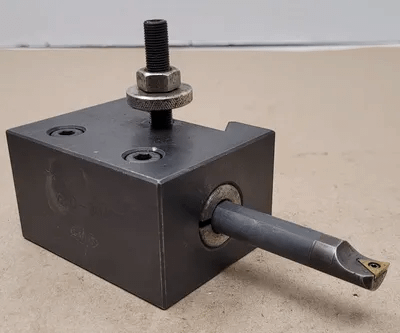 SHARS 250-304 BORING BAR HOLDER W/ TOOL, 1" BORE, FOR 13-18 SWING CXA QUICK CHANGE TOOL POST - MACHINE TOOLING