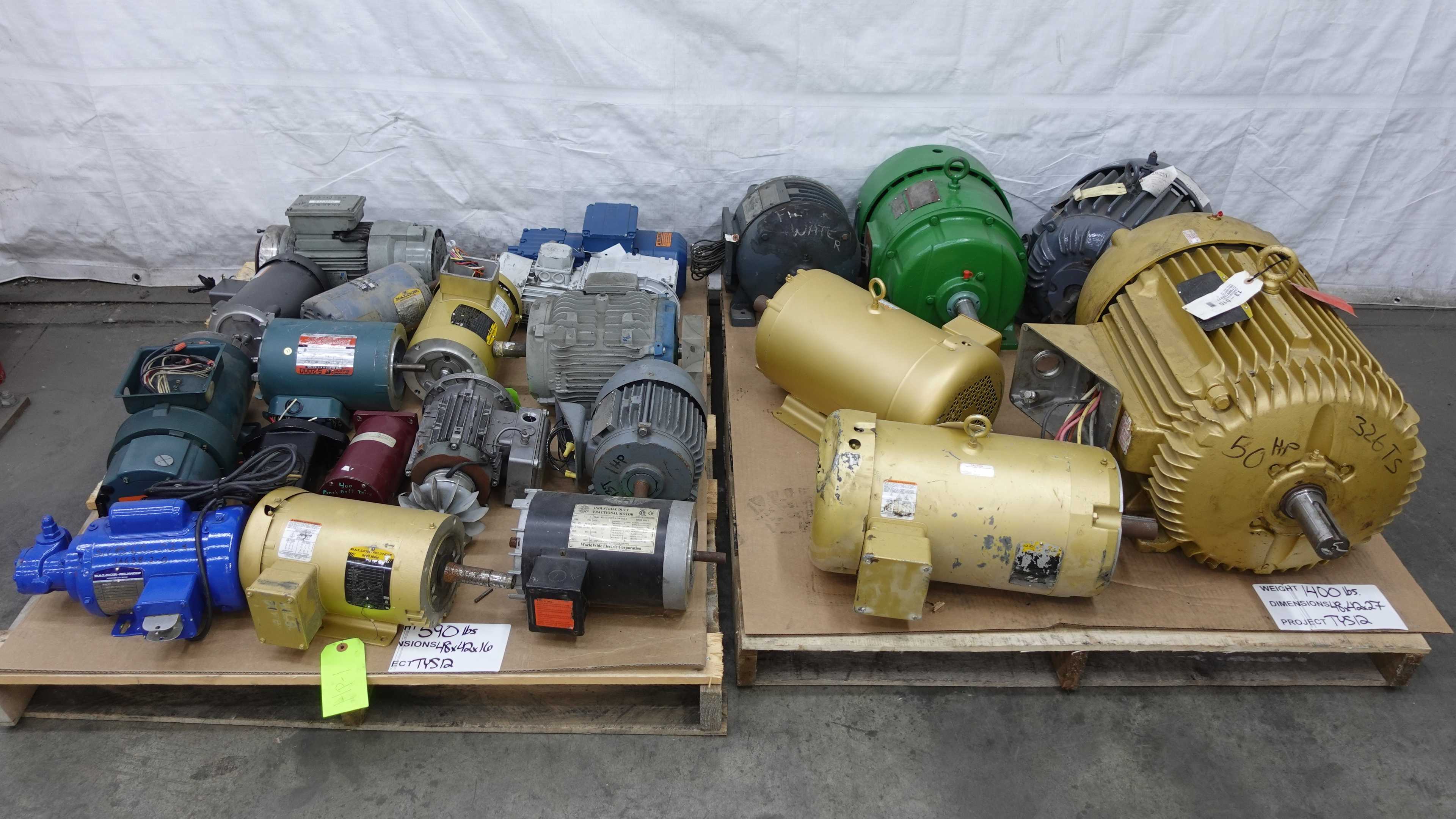 SKU 1724830 - 2 PALLETS OF ASSORTED AC MOTORS - ELECTRIC MOTORS