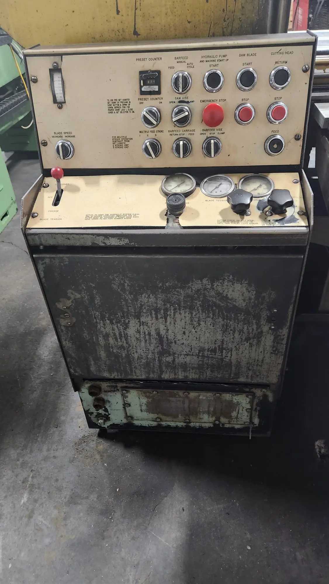 W.F. WELLS F-15 AUTOMATIC HORIZONTAL BAND SAW 3HP 15X17RECT 15ROUND 75-300FPM 1750LBS - HORIZONTAL BAND SAWS