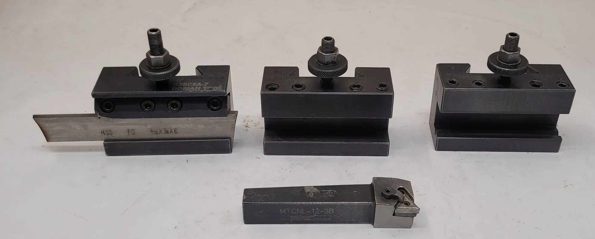 DORIAN TOOL CXA SERIES TOOL HOLDER SET, D35CXA-1, D35CXA-2, D35CXA-7, 14-17 INCH SWING - MACHINING TOOLING & PARTS