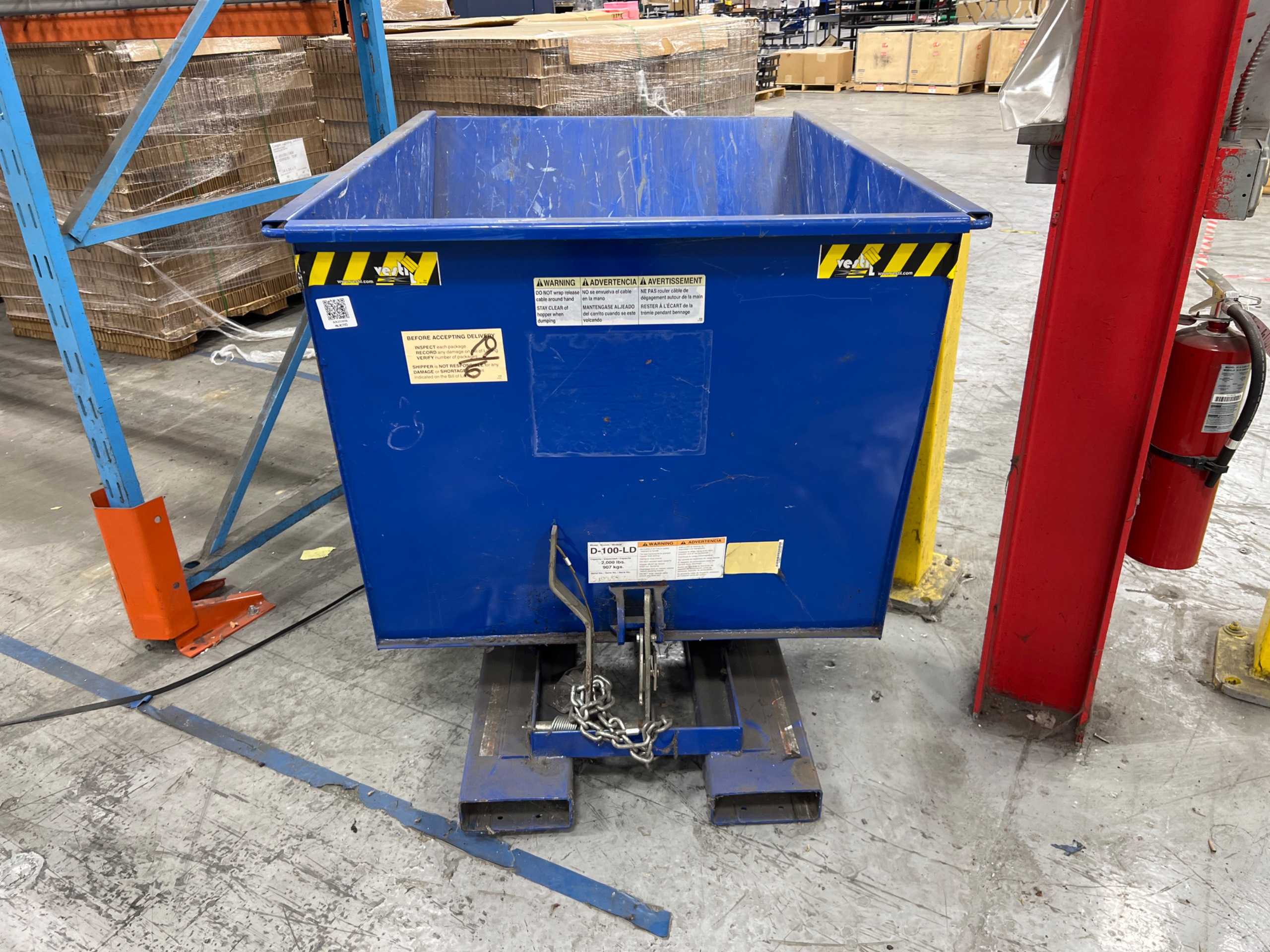 VESTIL D-100-LD SELF DUMPING HOPPER - SELF DUMPING HOPPERS