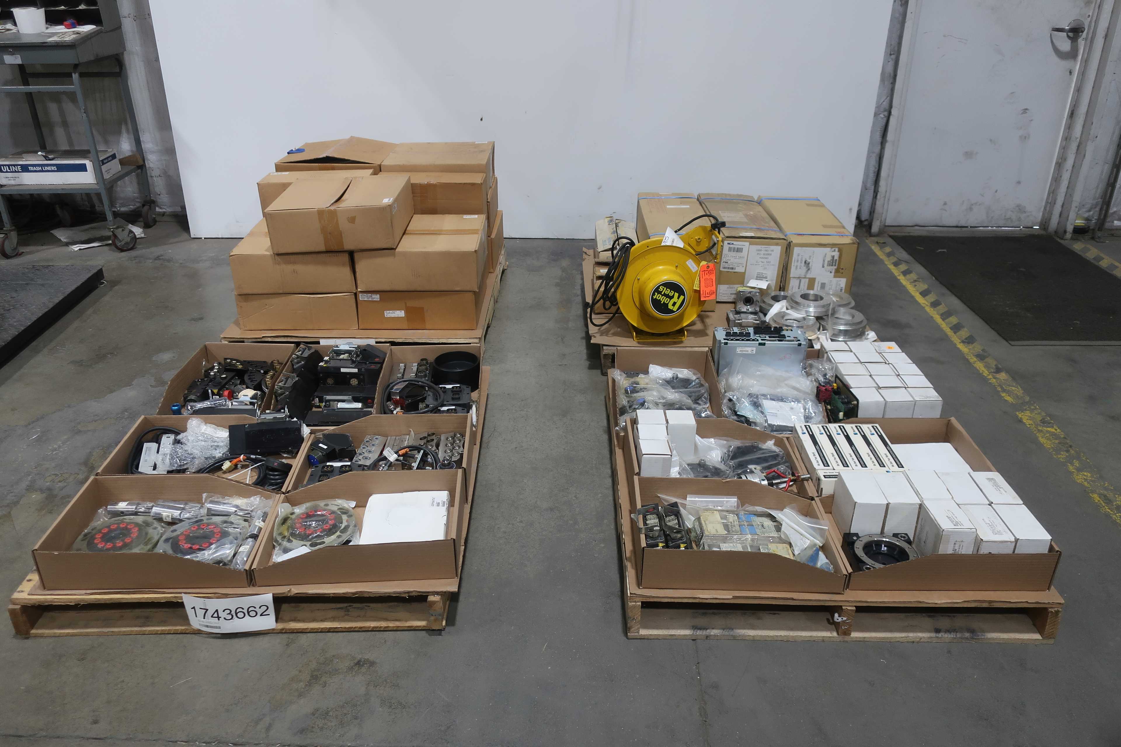 SKU 1743662 - 4 PALLETS OF ASSORTED ROBOT PARTS AND ACCESSORIES - ROBOT PARTS