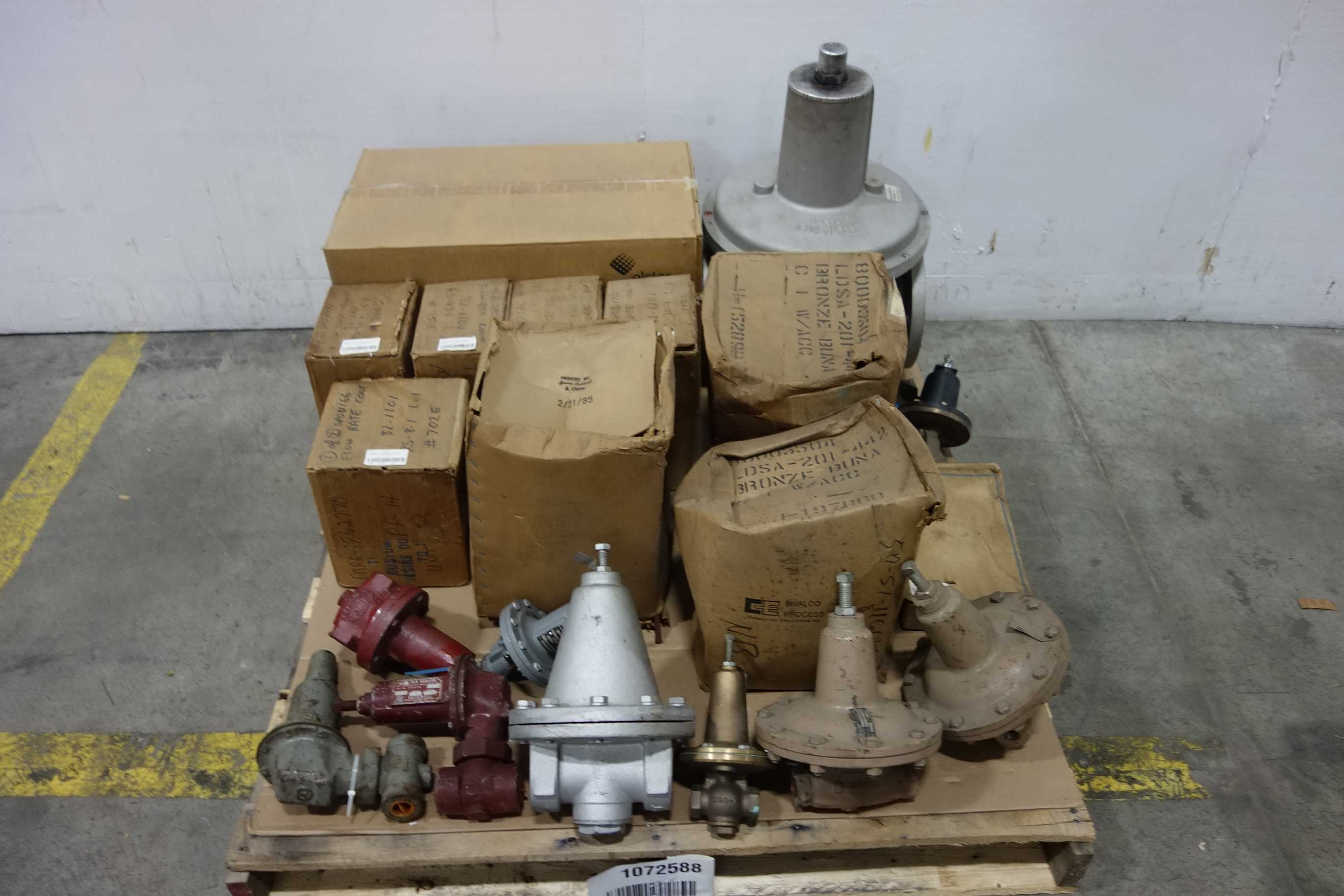 PALLET OF ASSORTED REGULATOR VALVES