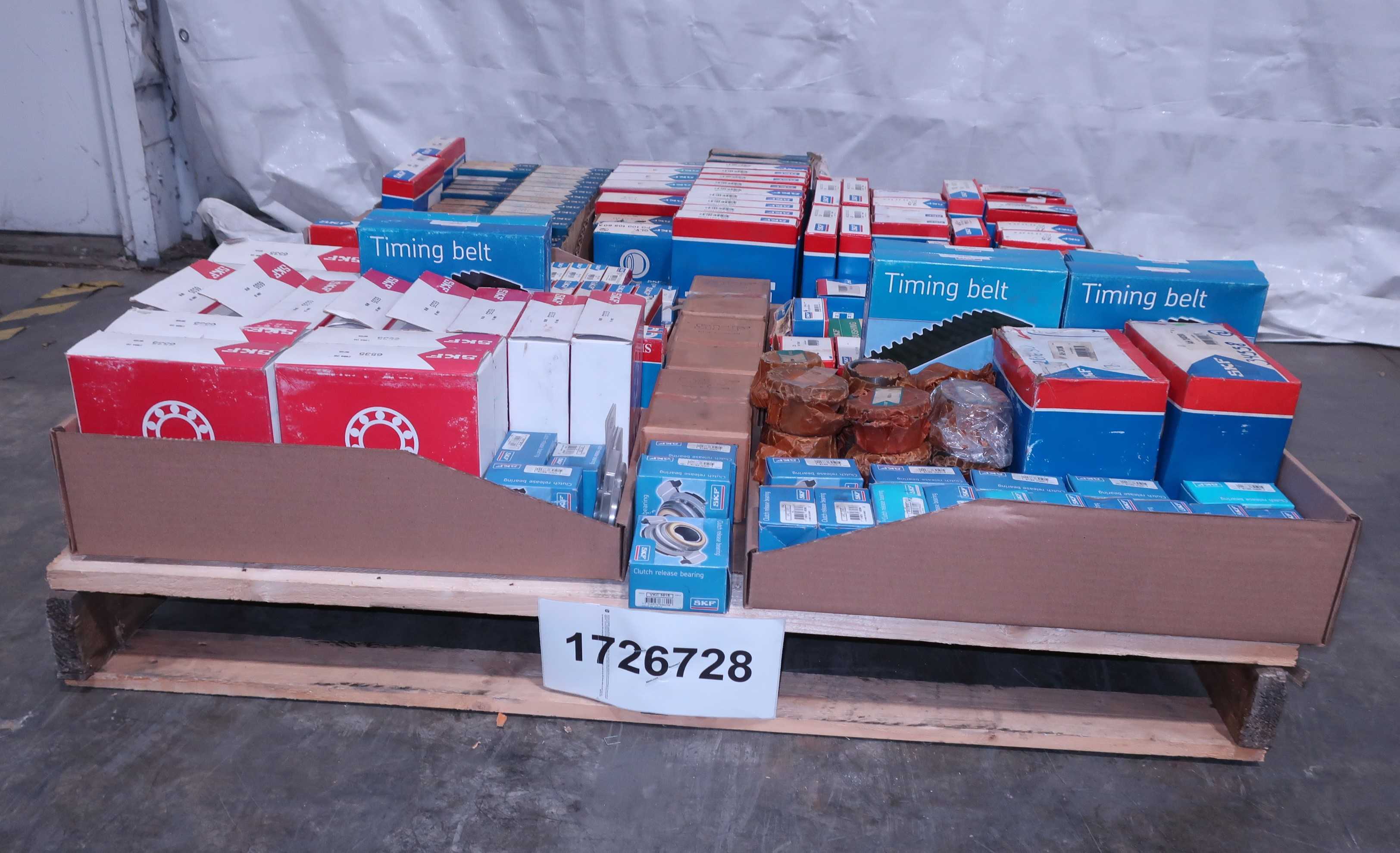SKU 1726728 - PALLET OF ASSORTED SKF BEARINGS AND PARTS