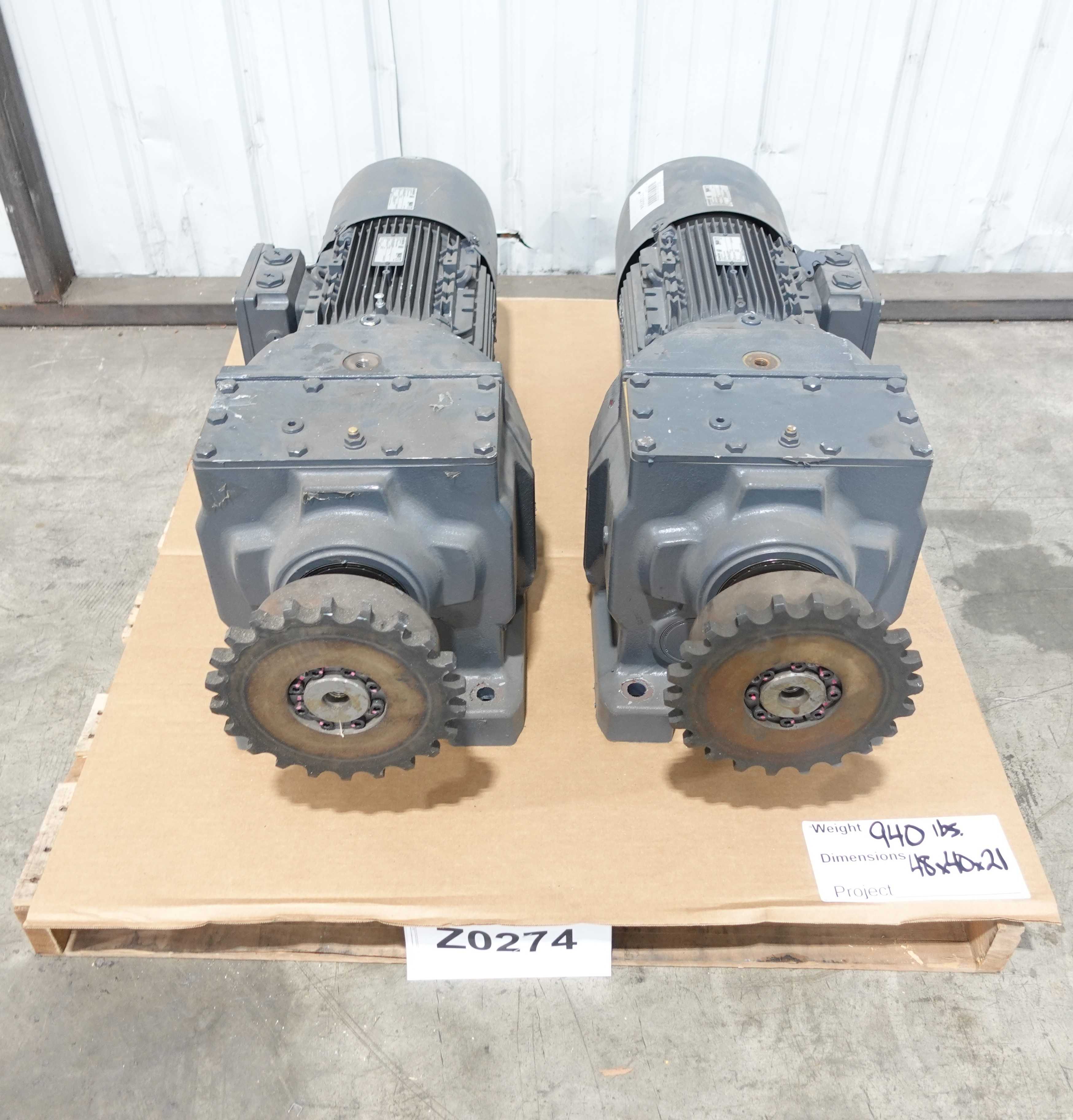 LOT OF 2 SIEMENS FDU1703/2354891 001 INVERTER DUTY AC GEARMOTORS - GEARMOTOR