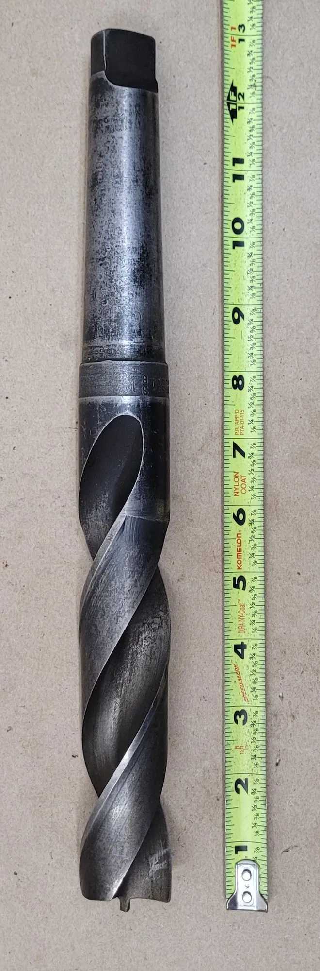 MORSE USA 1-3/8" HSS TWIST DRILL, 4MT SHANK, 13" OAL, 7" FLUTE LENGTH - MACHINE TOOLING