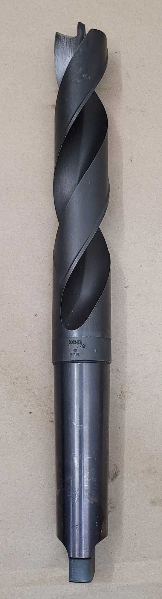 DORMER 1-7/8" TWIST DRILL, 5MT TAPER SHANK, 18" OAL, 11" FLUTE, 6" SHANK, 2 SPIRAL FLUTES - MACHINE TOOLING